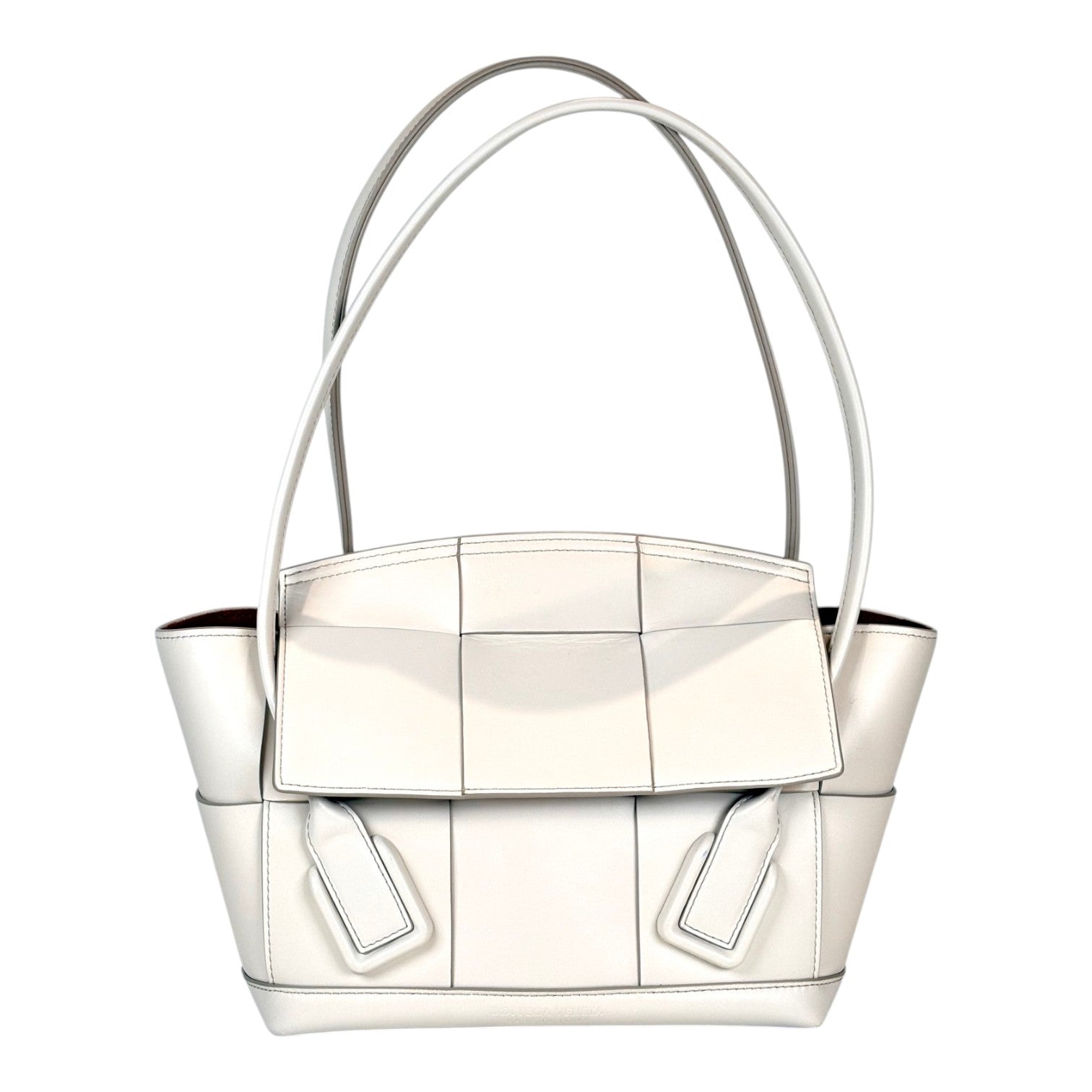 Bottega Veneta Arco Small White Bag - Full Set