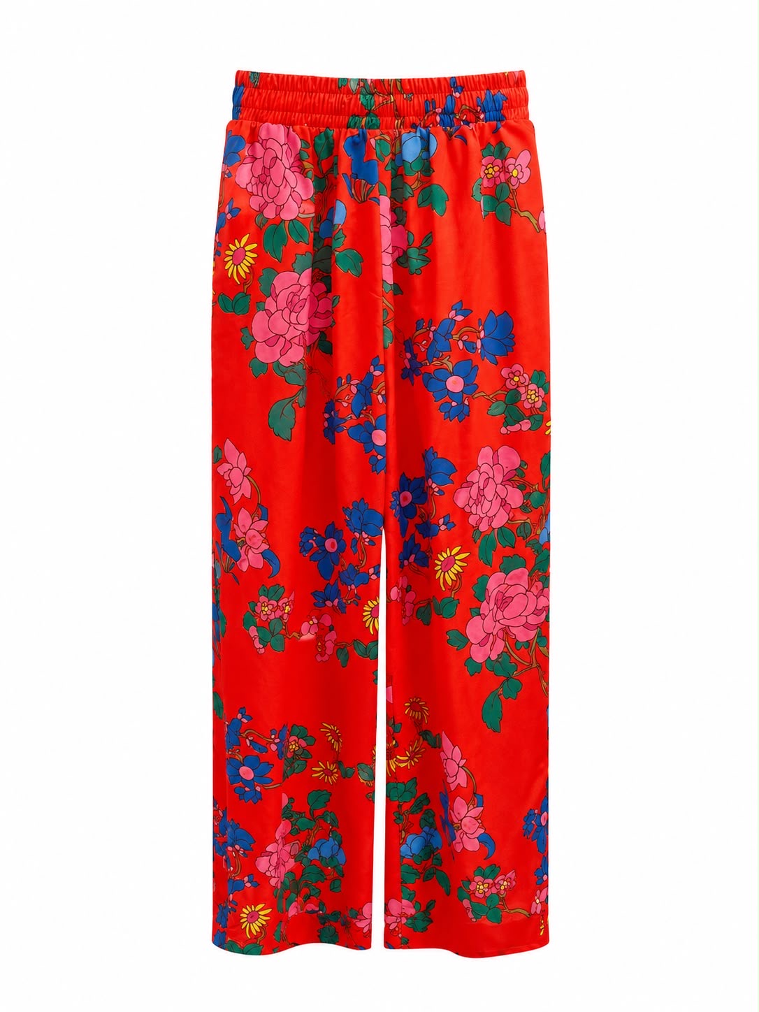 TROUSER RED FLOWERS MCL12203