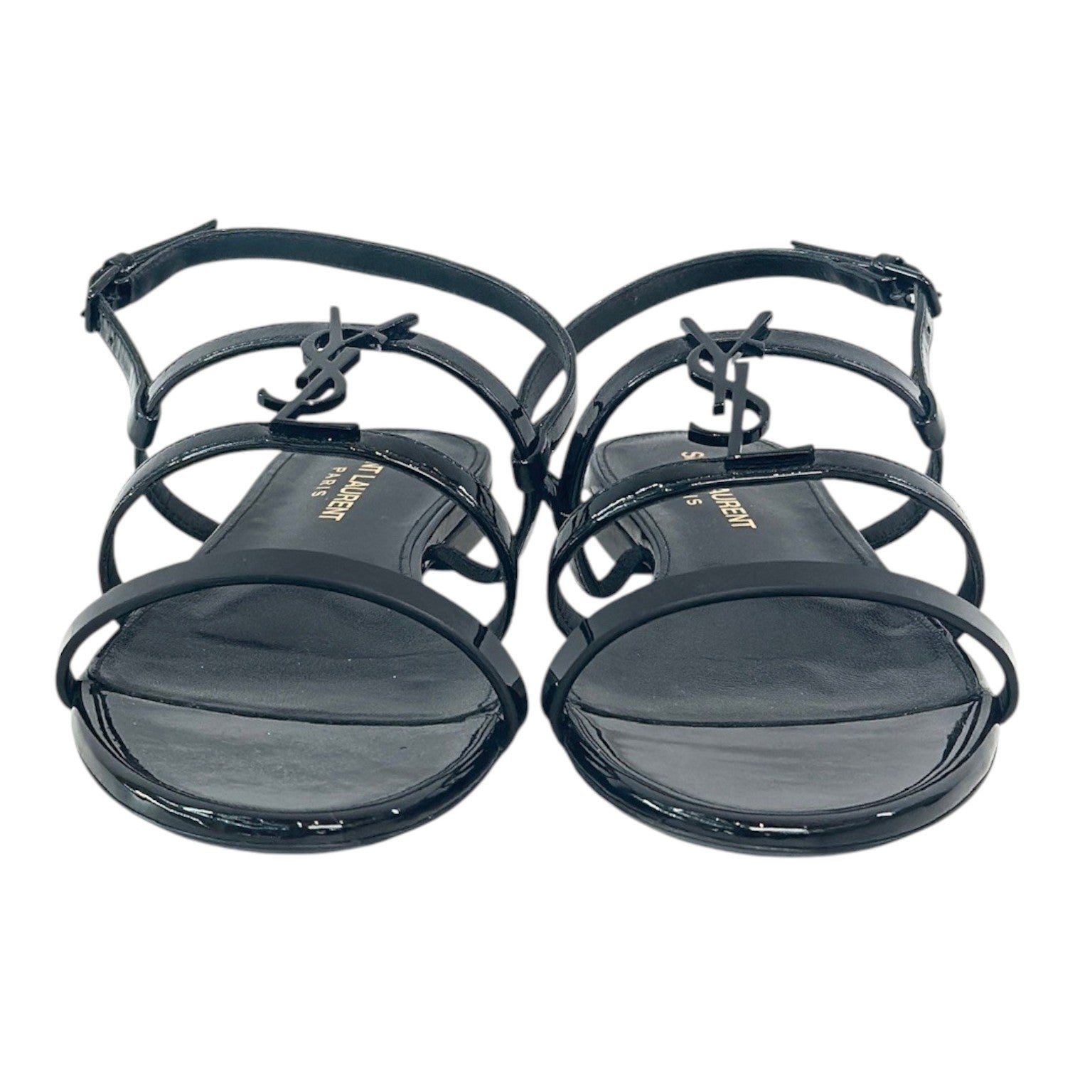 YSL Cassandra Black Sandals Size 37.5