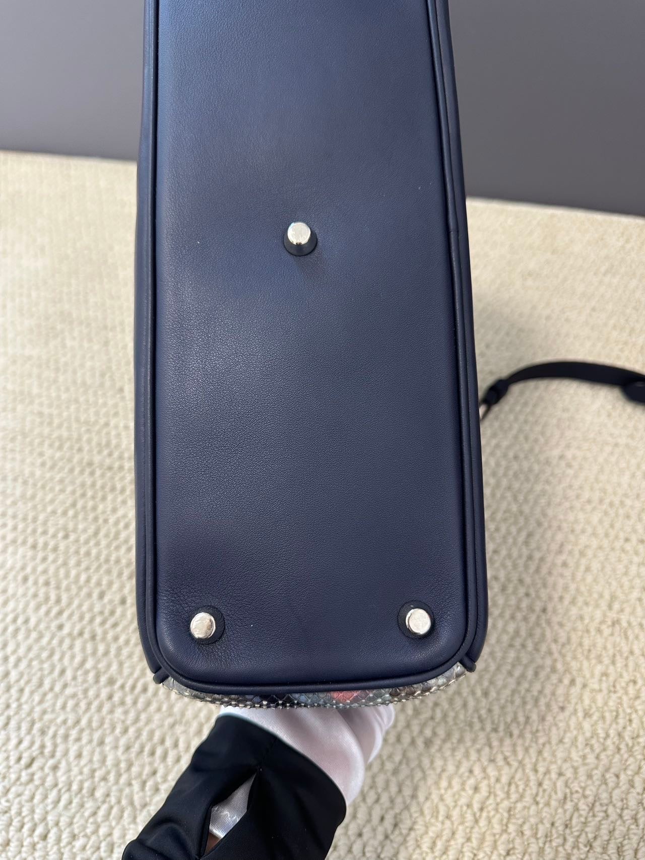 Dior Diorissimo VIP Tote - Navy Calfskin with Palladium-Finish Hardware