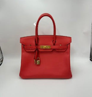 HERMES Jaipur Pink Gold Buckle Birkin 30 Handbag 3022605162806