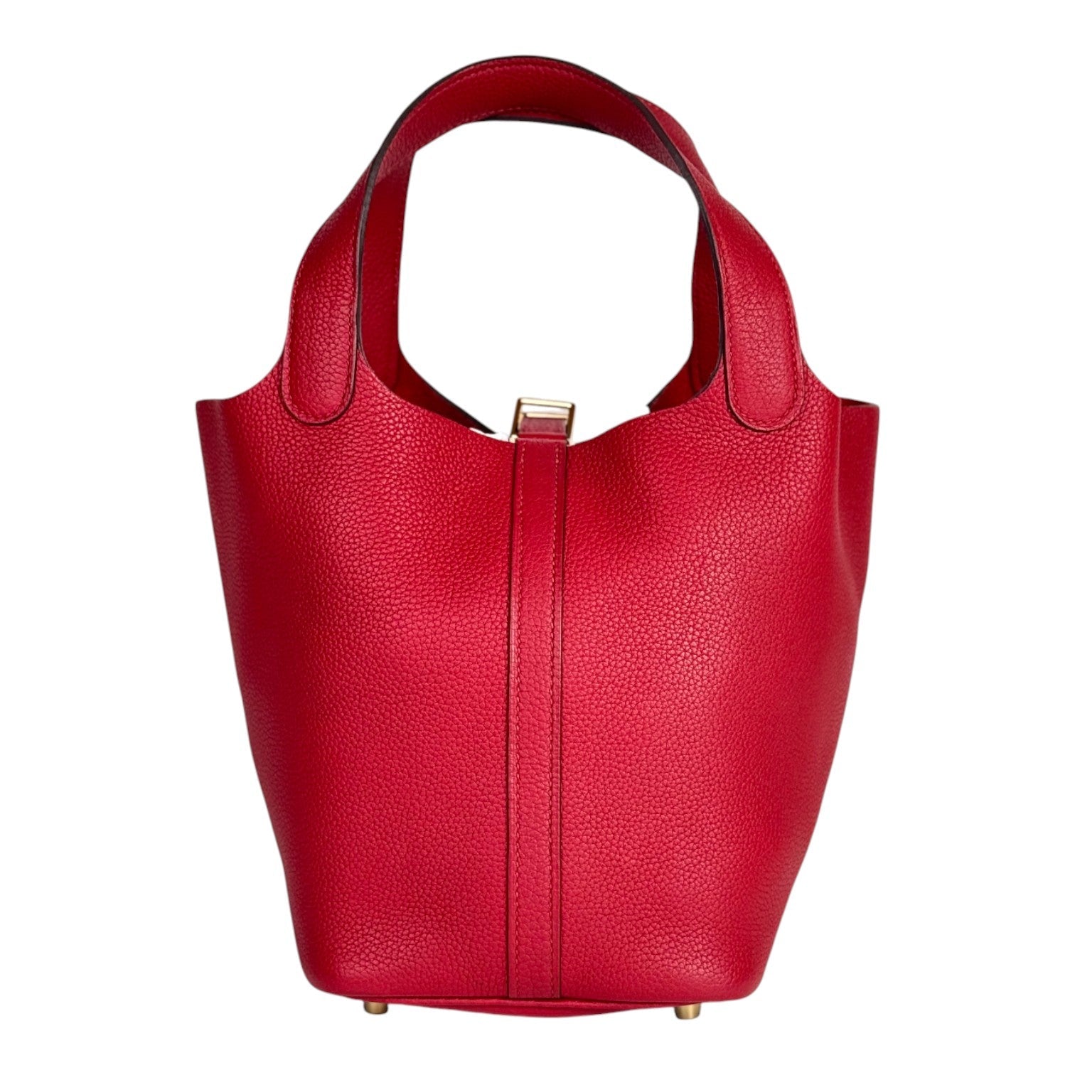 Hermes Picotin 18cm Red Bag with GHW