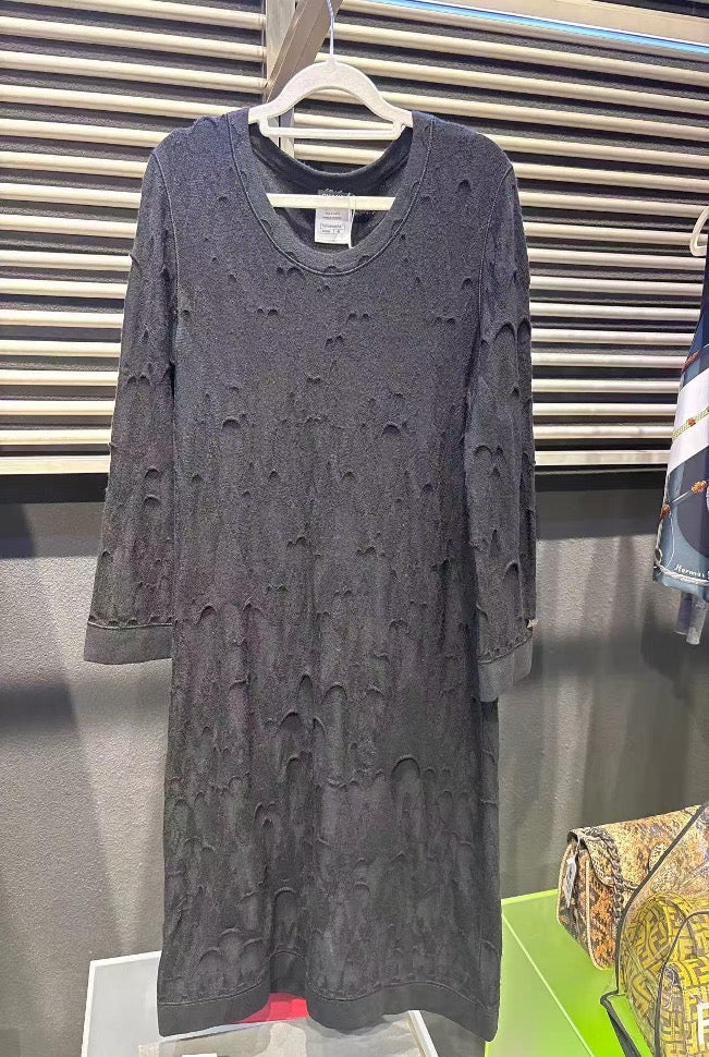 Chanel wool dress, black, size 42 SYCC2126