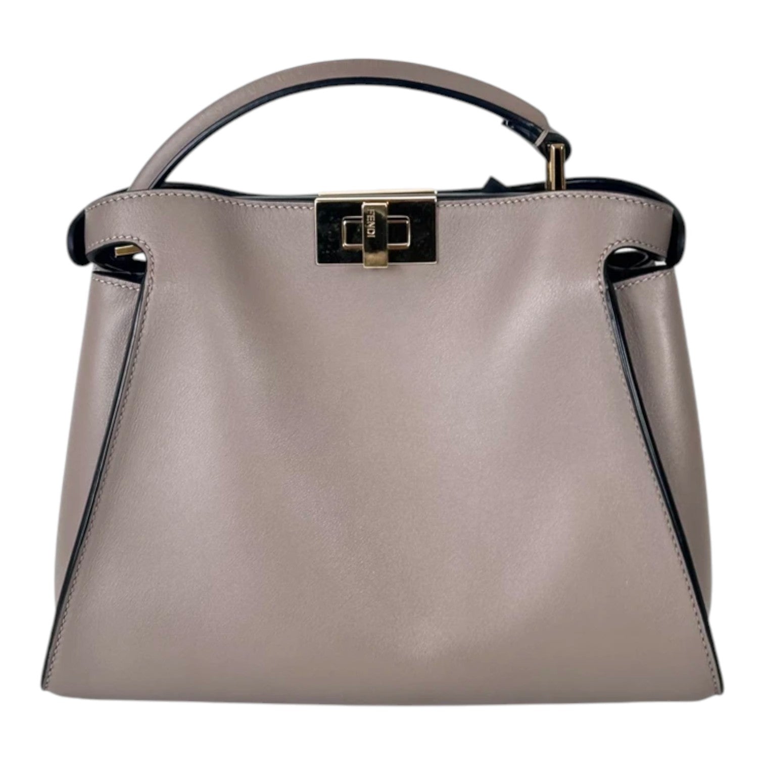 Fendi Small Taupe Peekaboo Bag with Strap