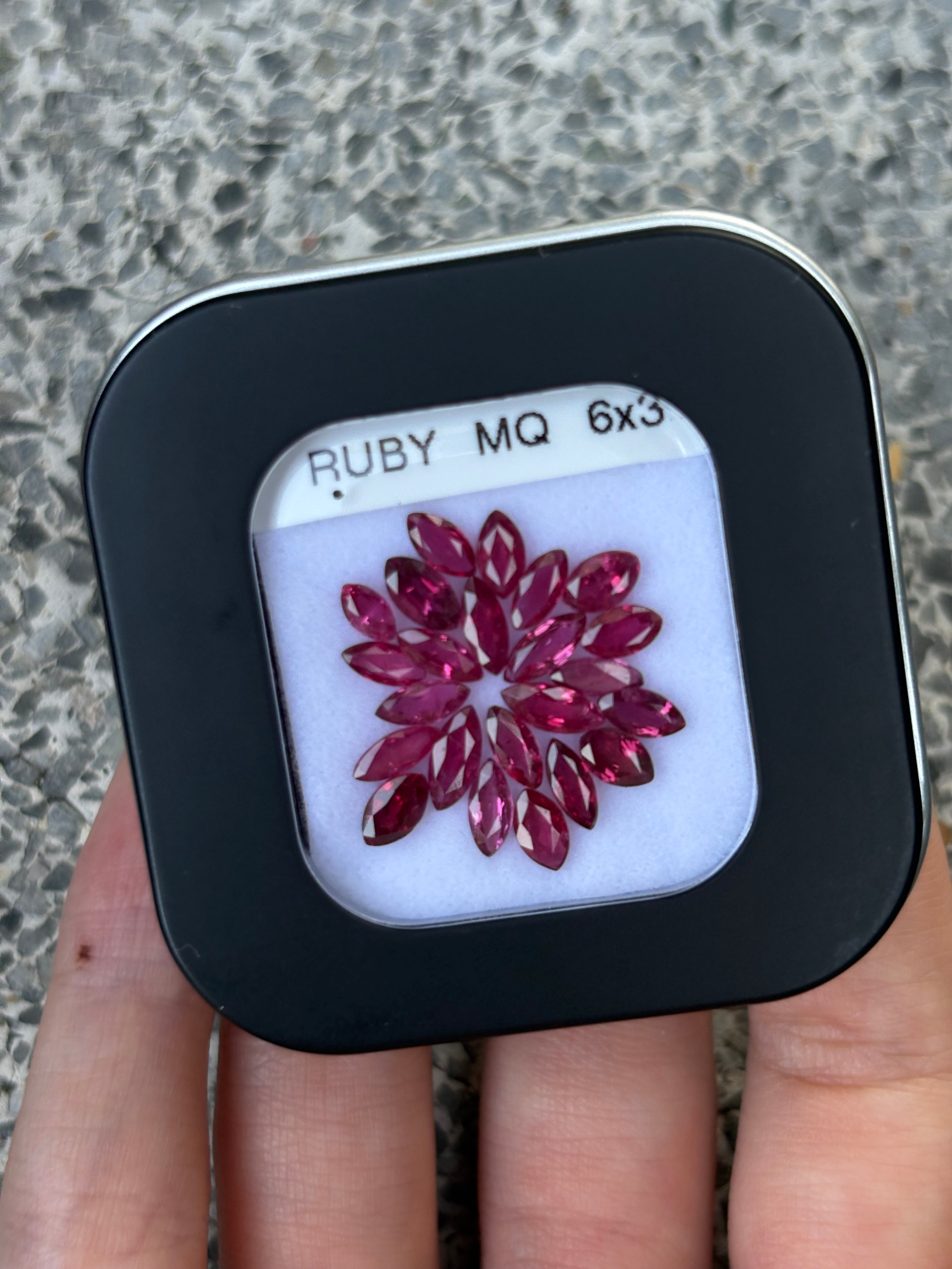 6.63ct Ruby Marquise Set (6x3) DXBCS3867