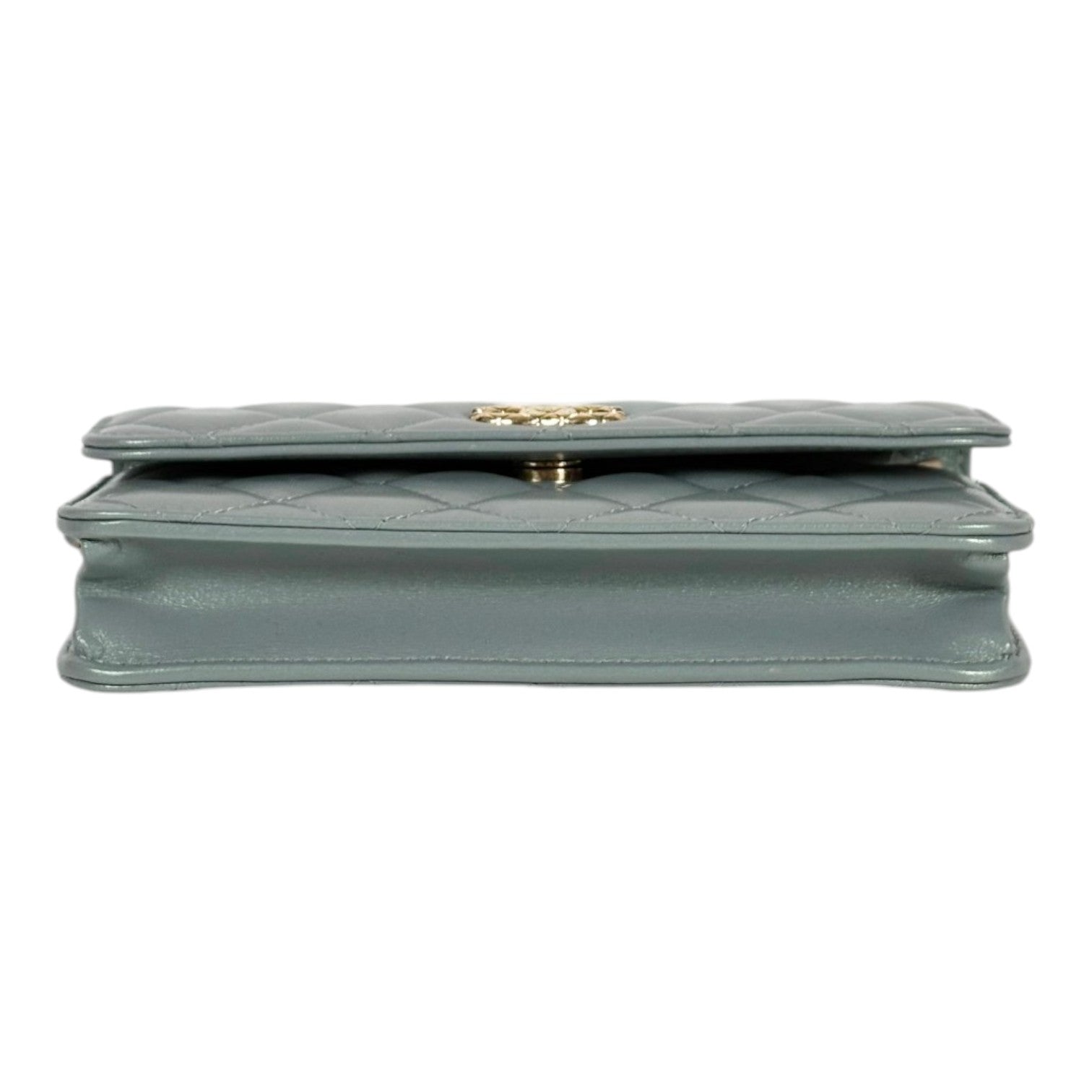 Chanel Light Green WOC in Lambskin Bag