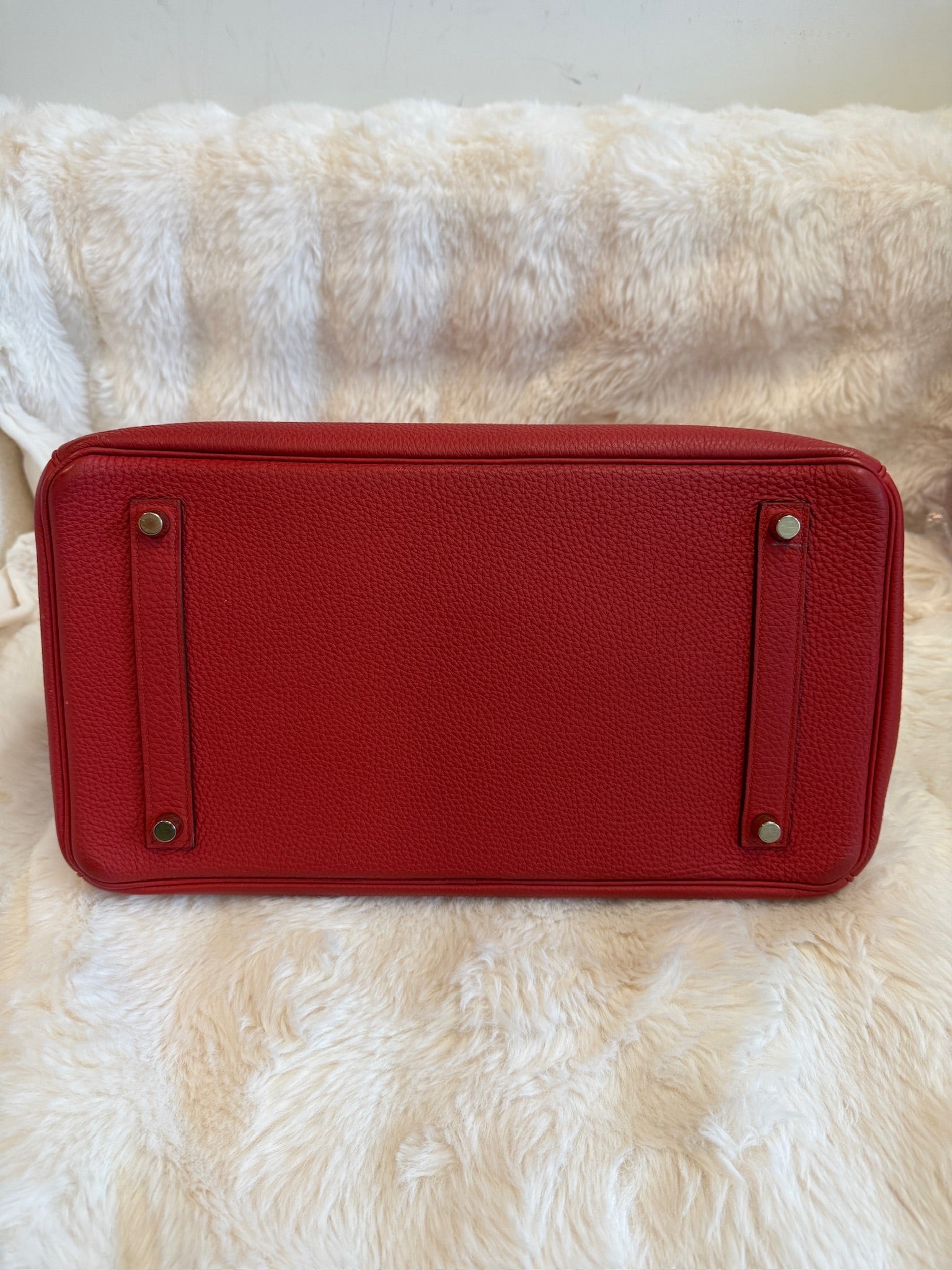 Hermès Birkin 35-Rouge Casaque Leather Handbag