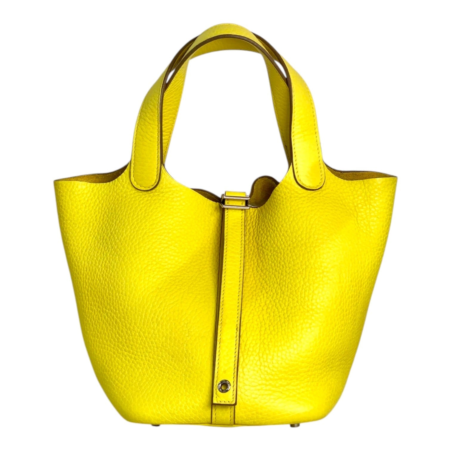 Hermes Lime Picotin 18cm Lime Bag in Clemence