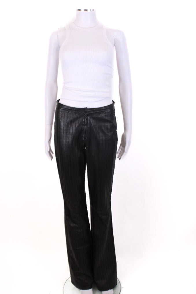 Gucci Tom Ford Leather Trousers Black 42