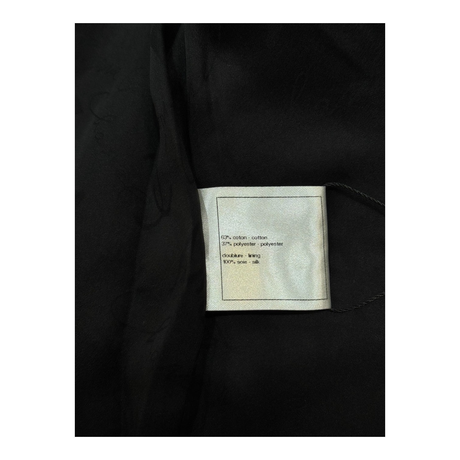 Chanel Black Cotton Ruffled Jacket