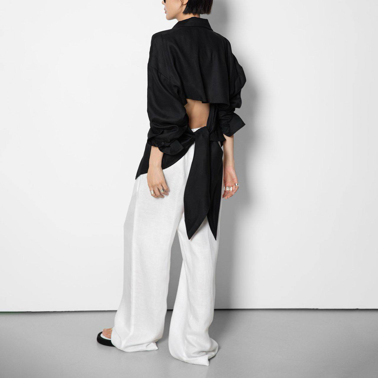 OPEN -BACK TIE SHIRT (قميص) “HAI”