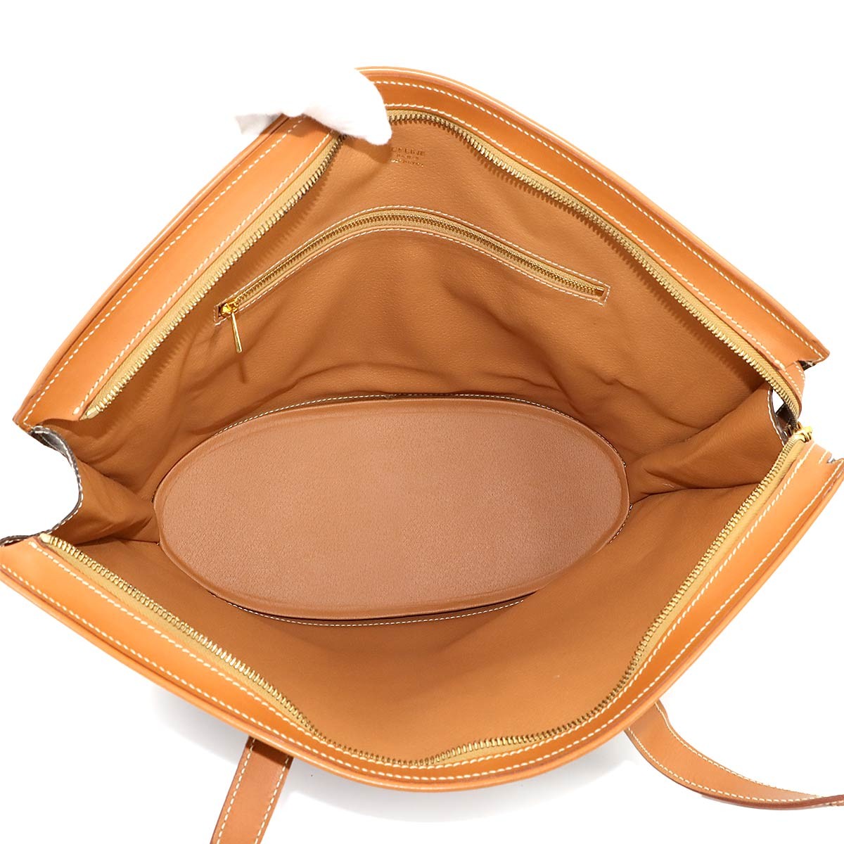 CELINE Macadam Tote Bag PVC Leather Brown Vintage Purse 902752655