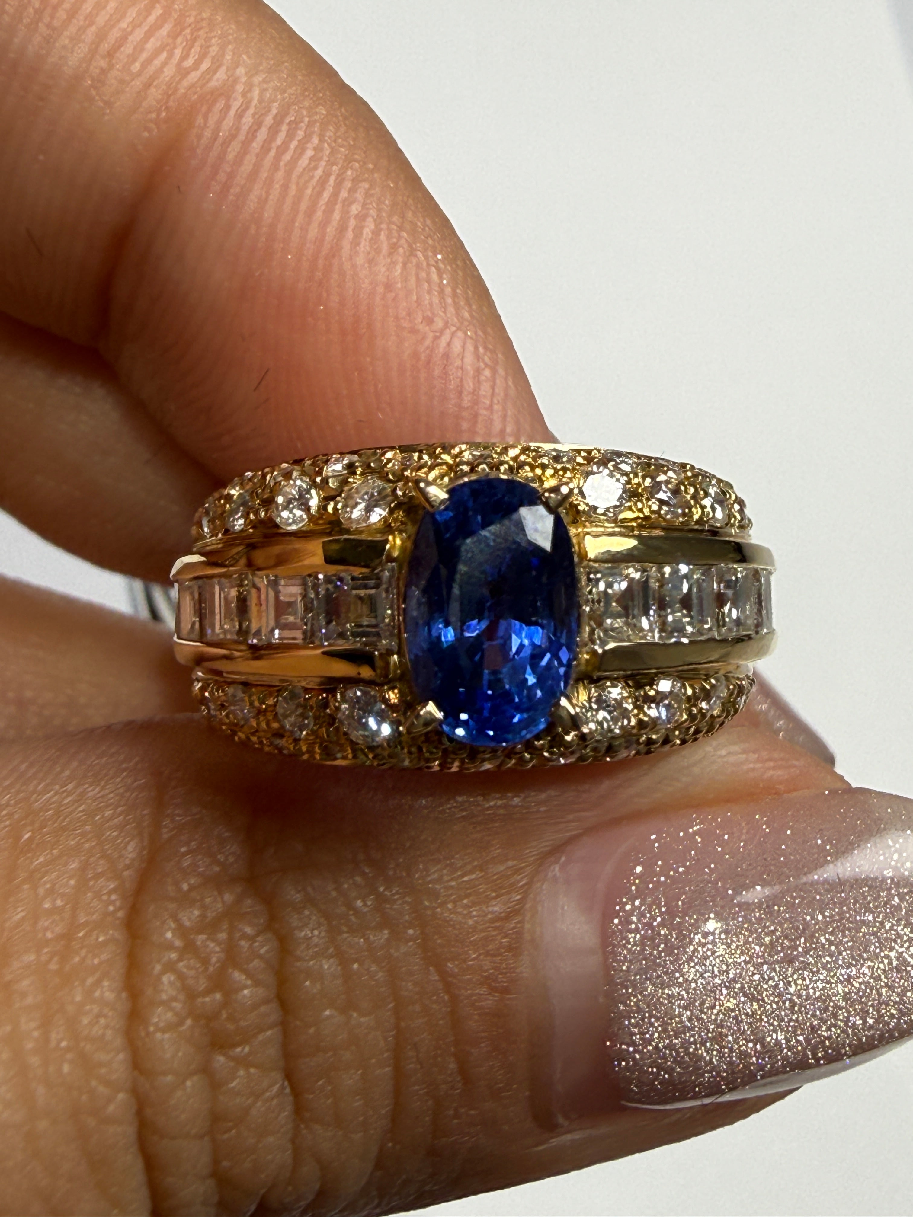 Sri Lanka Blue Sapphire in 18K US 4.5 0918 JJC9042