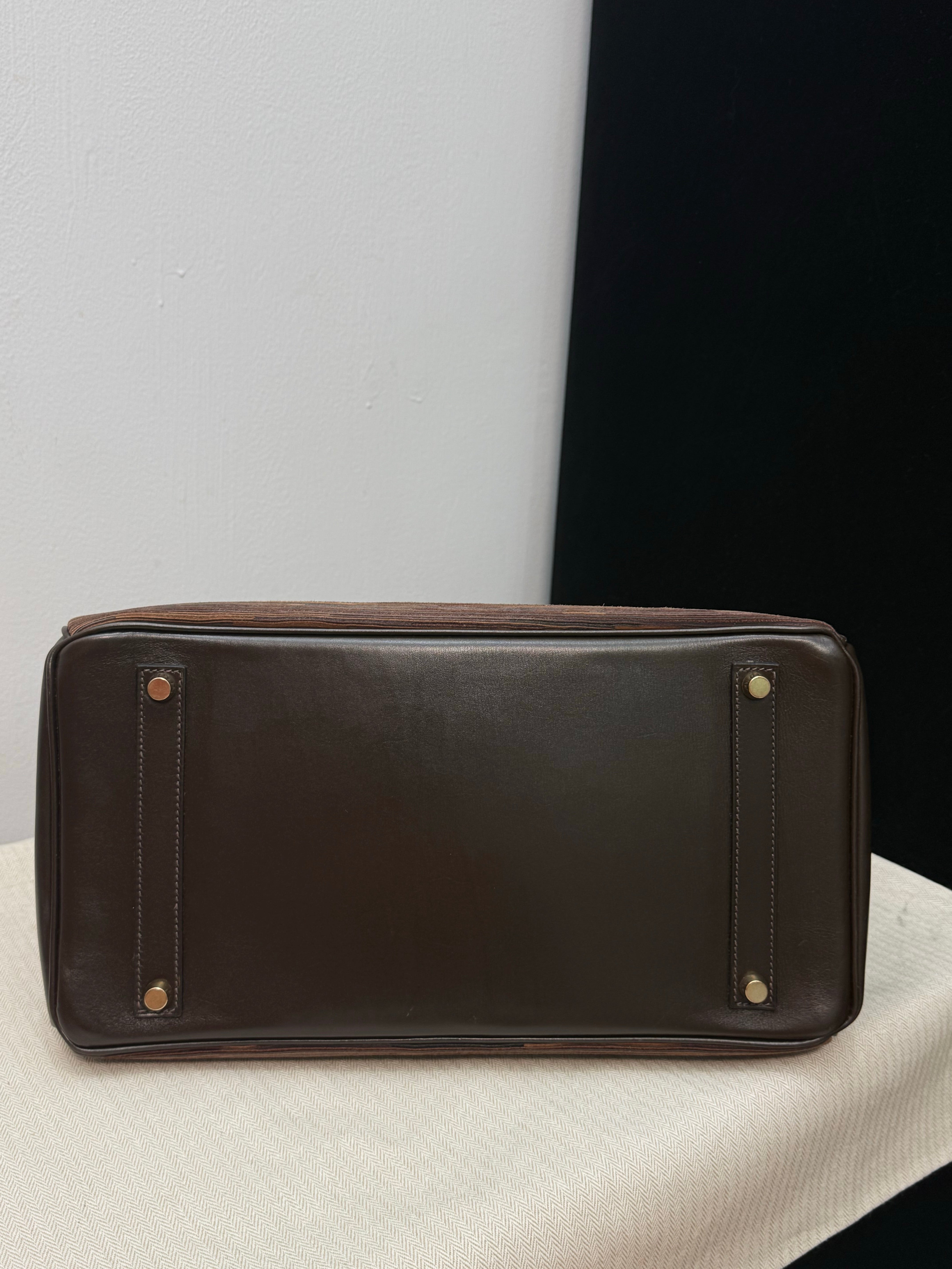 Hermes Birkin 35 Shearling Leather Bag