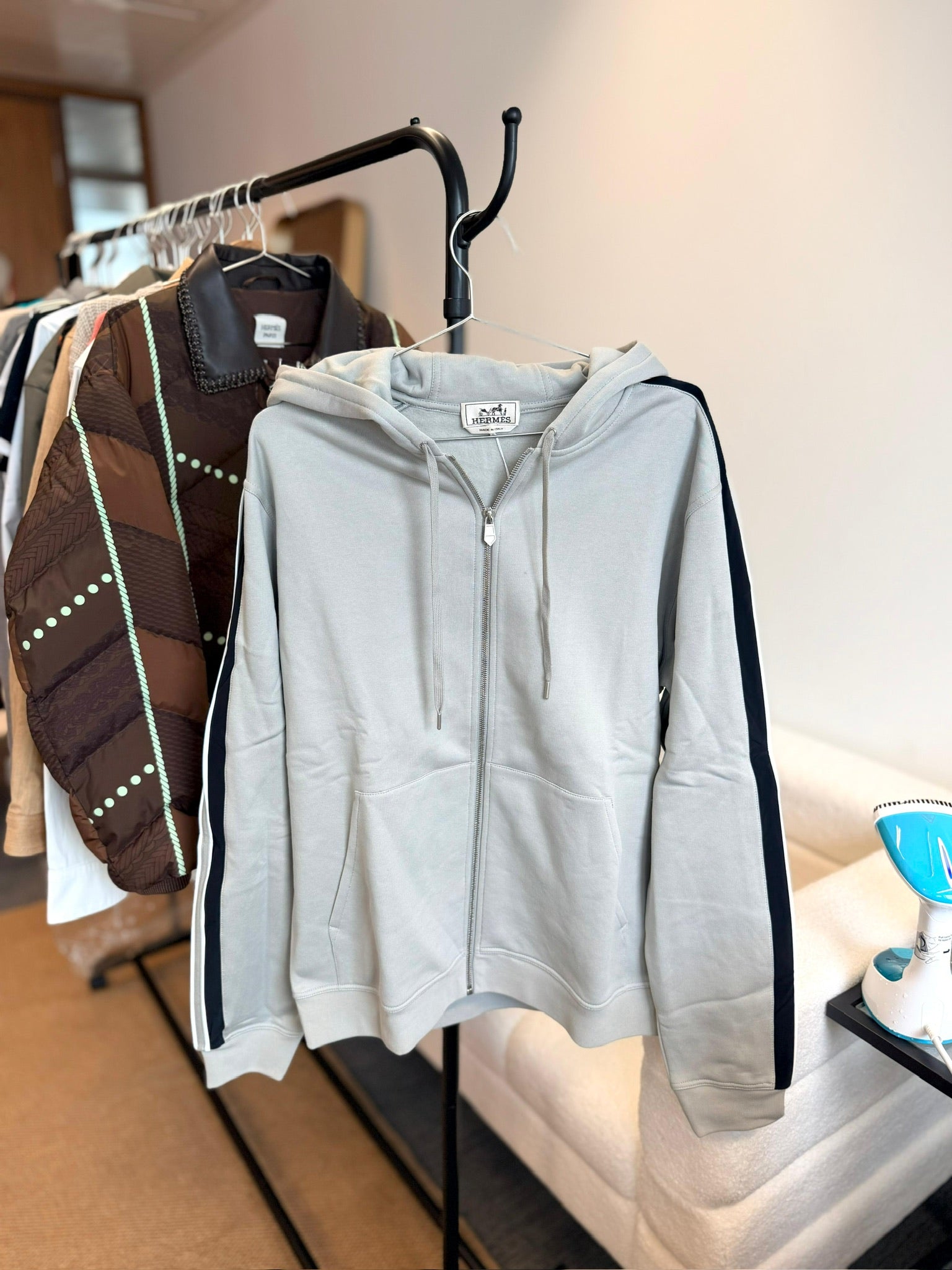Hermès Zip Hoodie - Silex Green