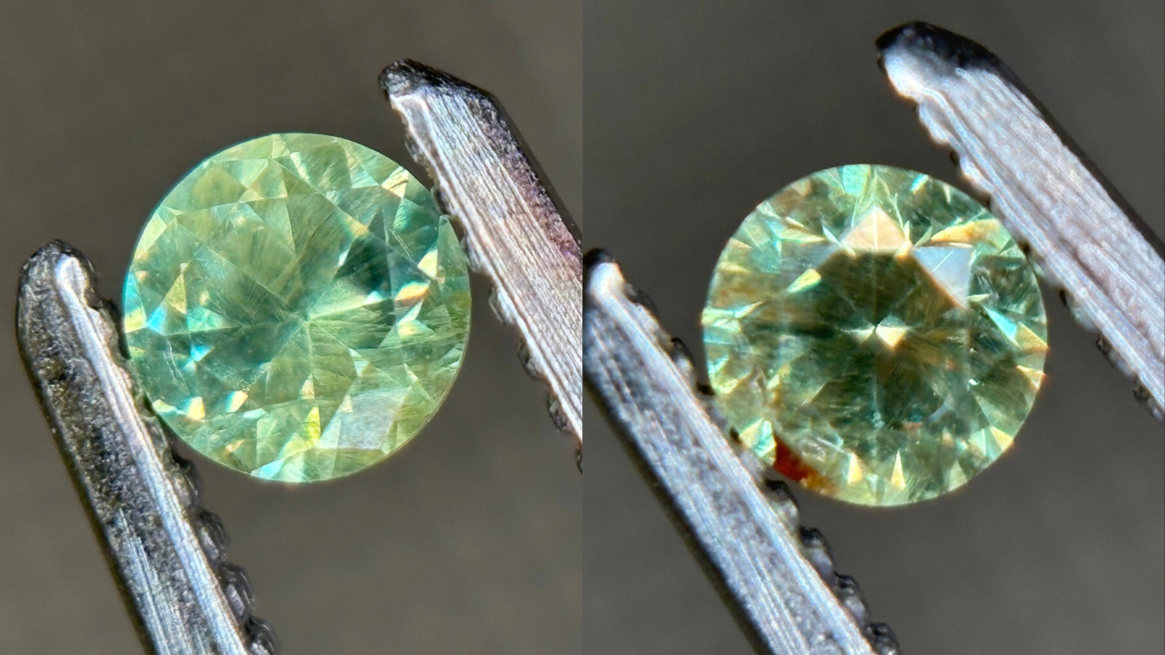 0.42ct Russian Demantoids with horsetails PAIR DXBCS4835