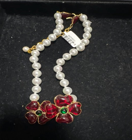 FM Little Flower Red Pearl Necklace LZ405250
