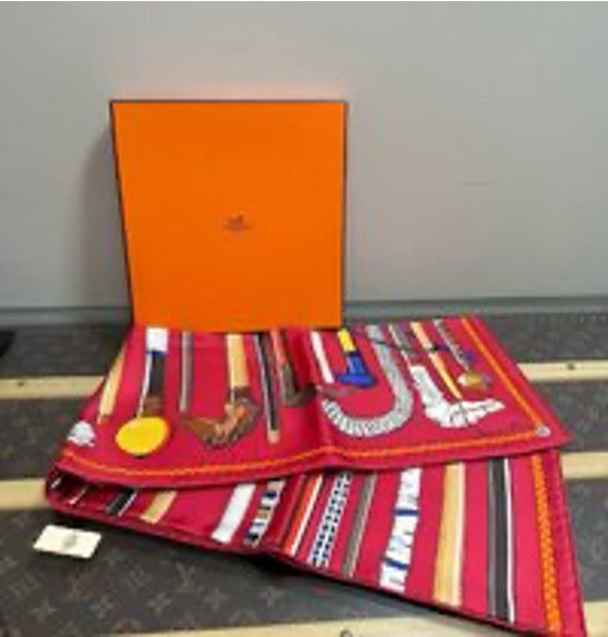 HERMES "Scepter Pattern" Scarf 306251104432