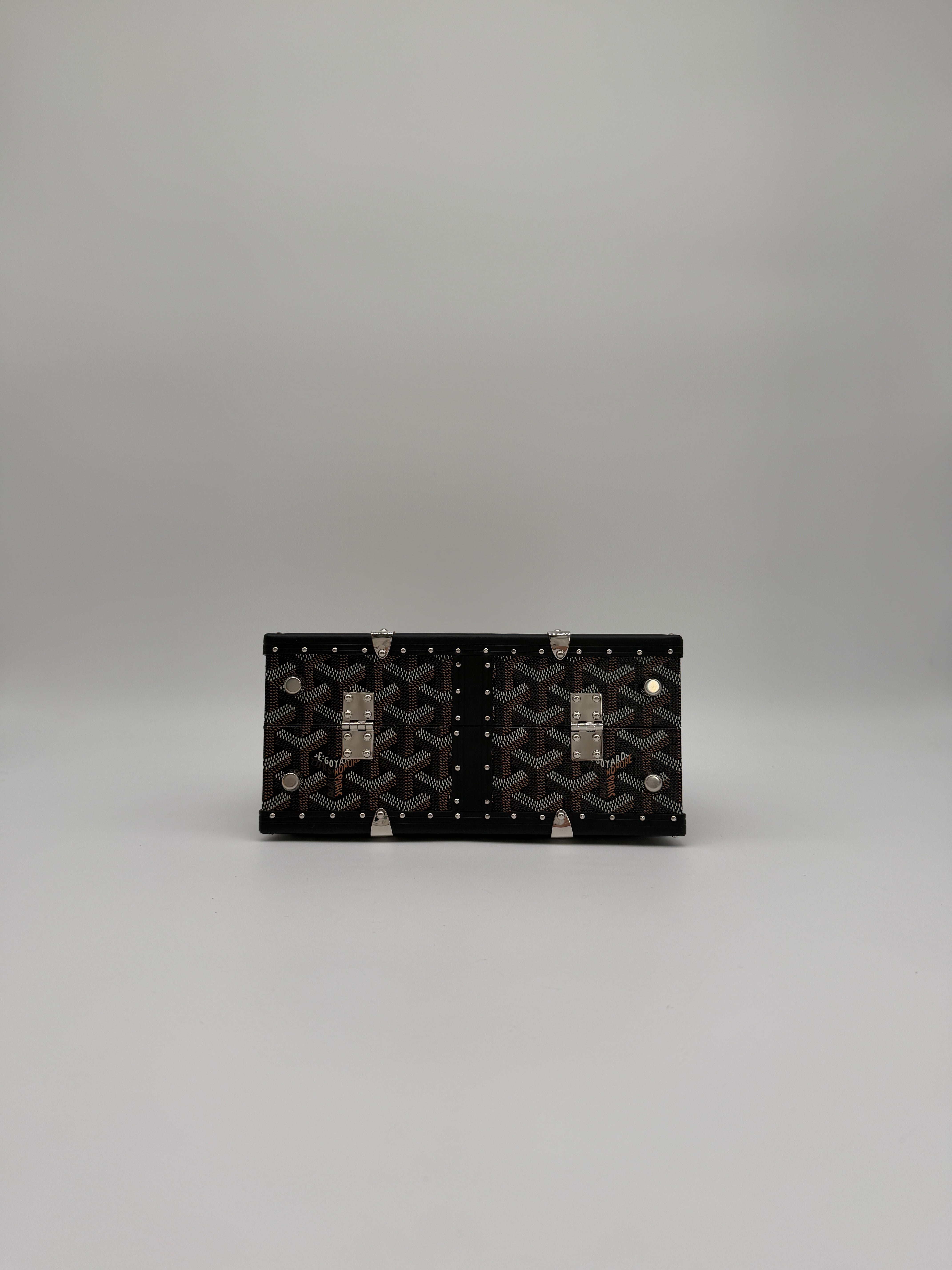 Goyard Saïgon Mini Trunk Bag Black Palladium Hardware