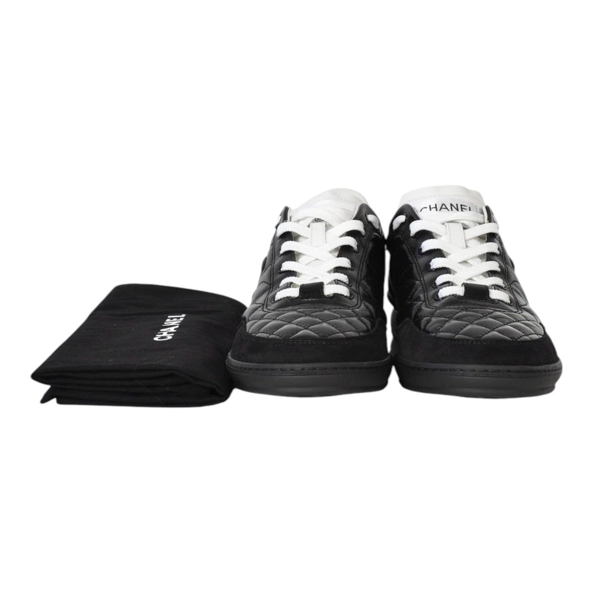 Chanel Black Sneaker Shoes - size 38.5