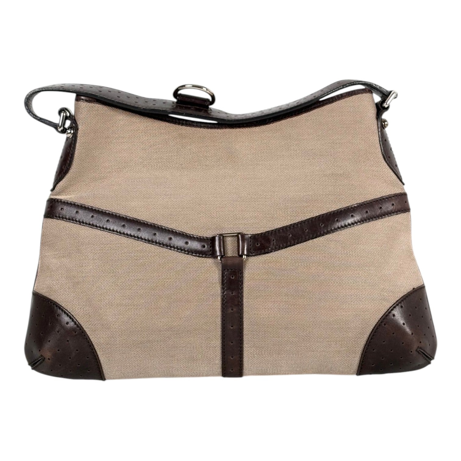 Gucci Beige Canvas Shoulder Bag