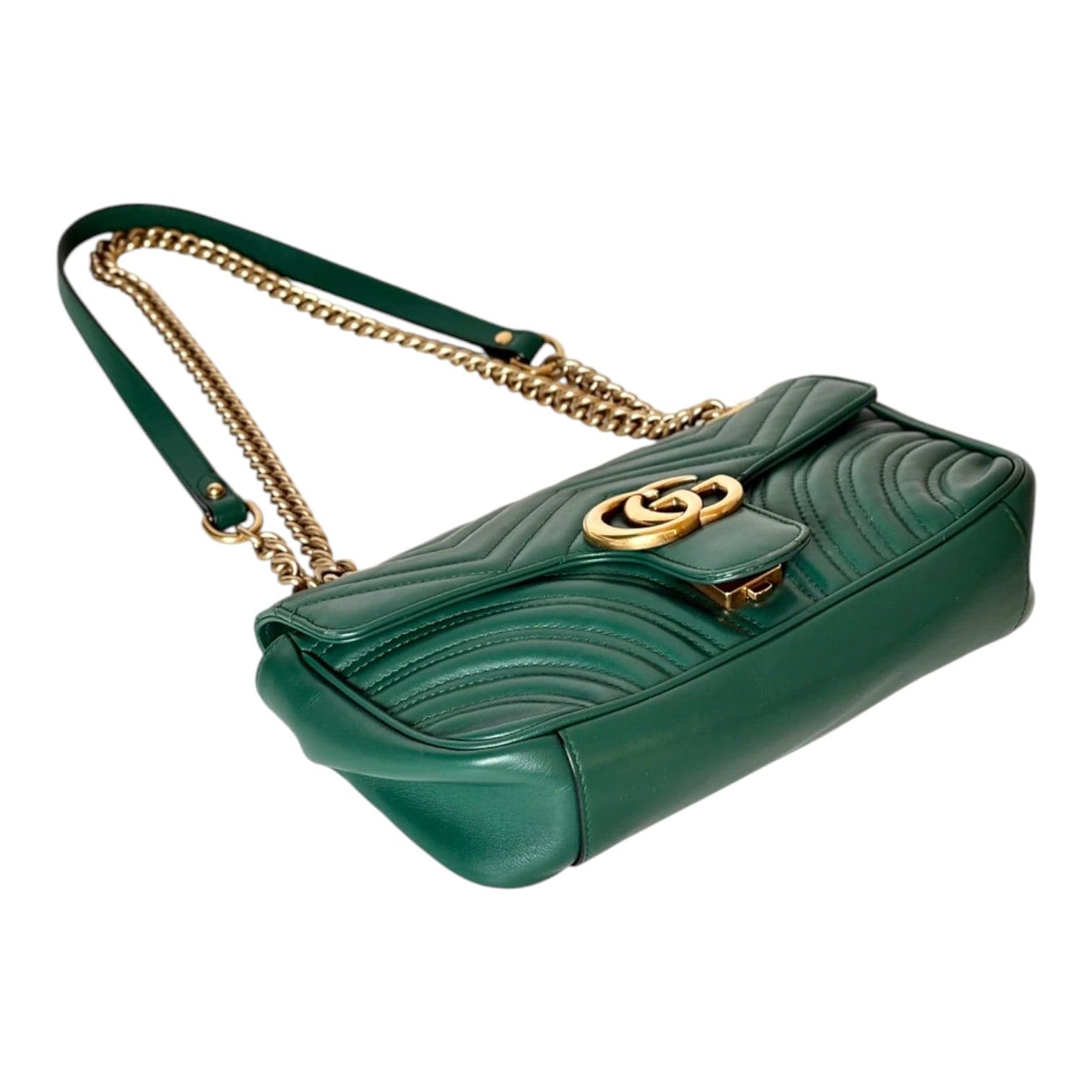 Gucci Gucci Green Marmont Medium Bag