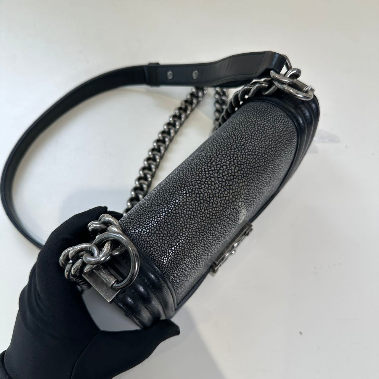 Chanel  Galuchat Stingray Mini Boy Flap