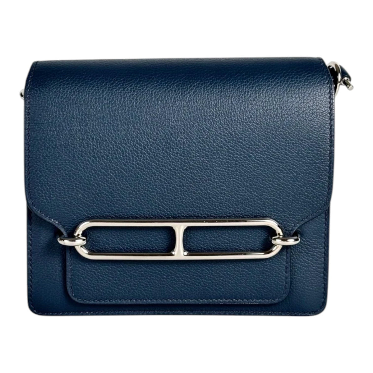 Hermes Navy Roulis Mini in Evercolour with PHW