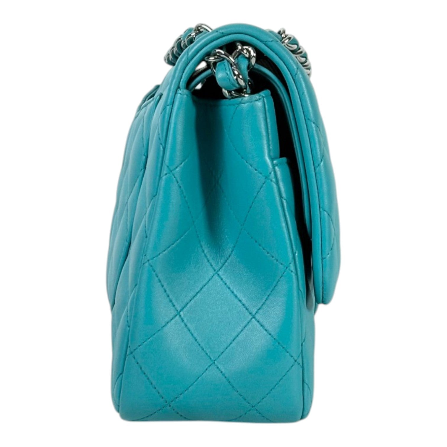 Chanel Turquoise Classic Flap Jumbo in Lambskin