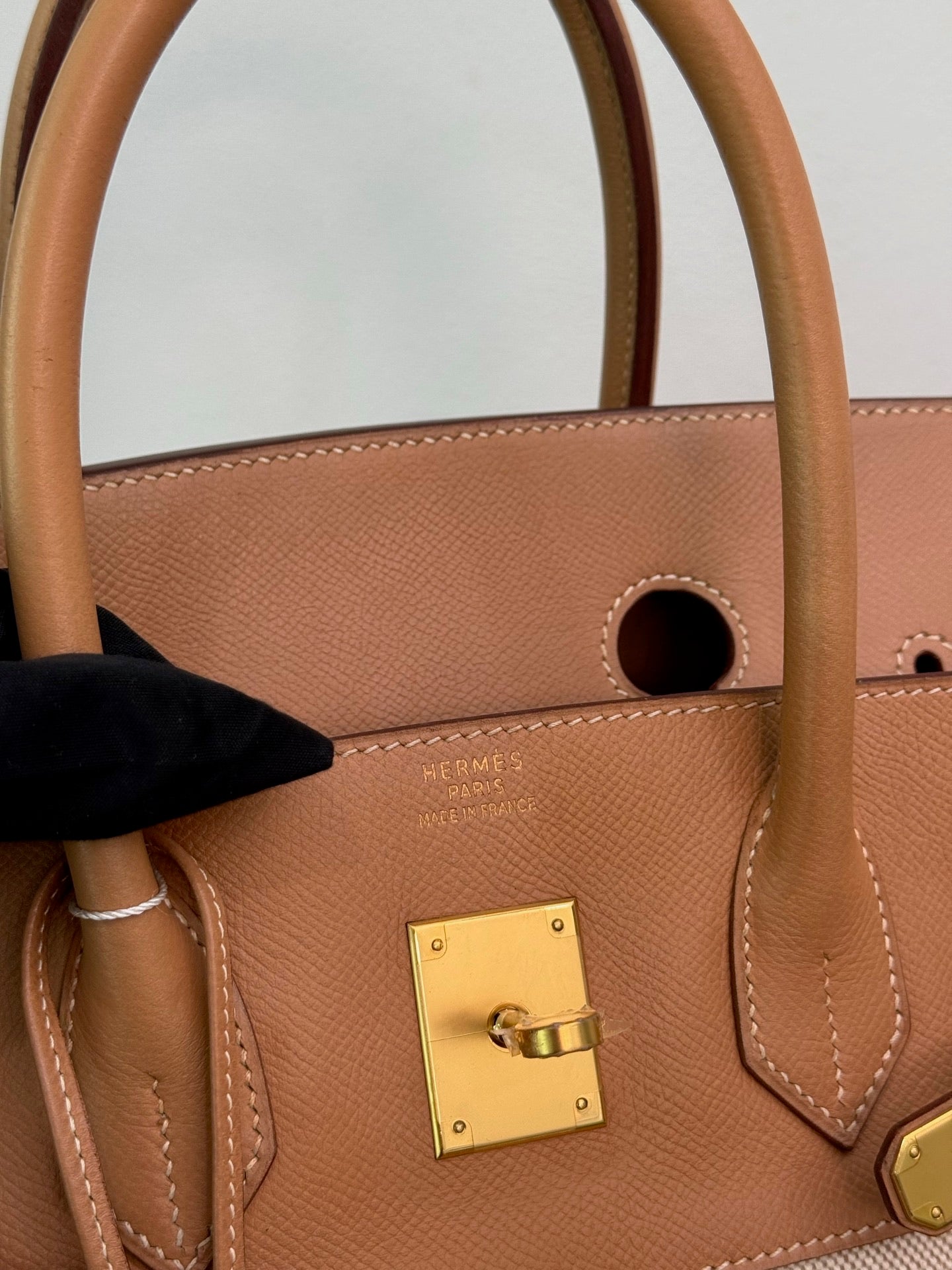 Hermès Birkin 35 Toile & Natural Leather GHW