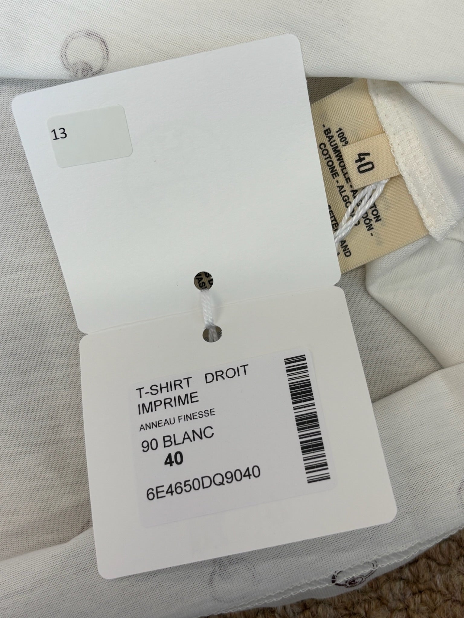 Size 40 - Hermès "Anneau Finesse" straight t-shirt