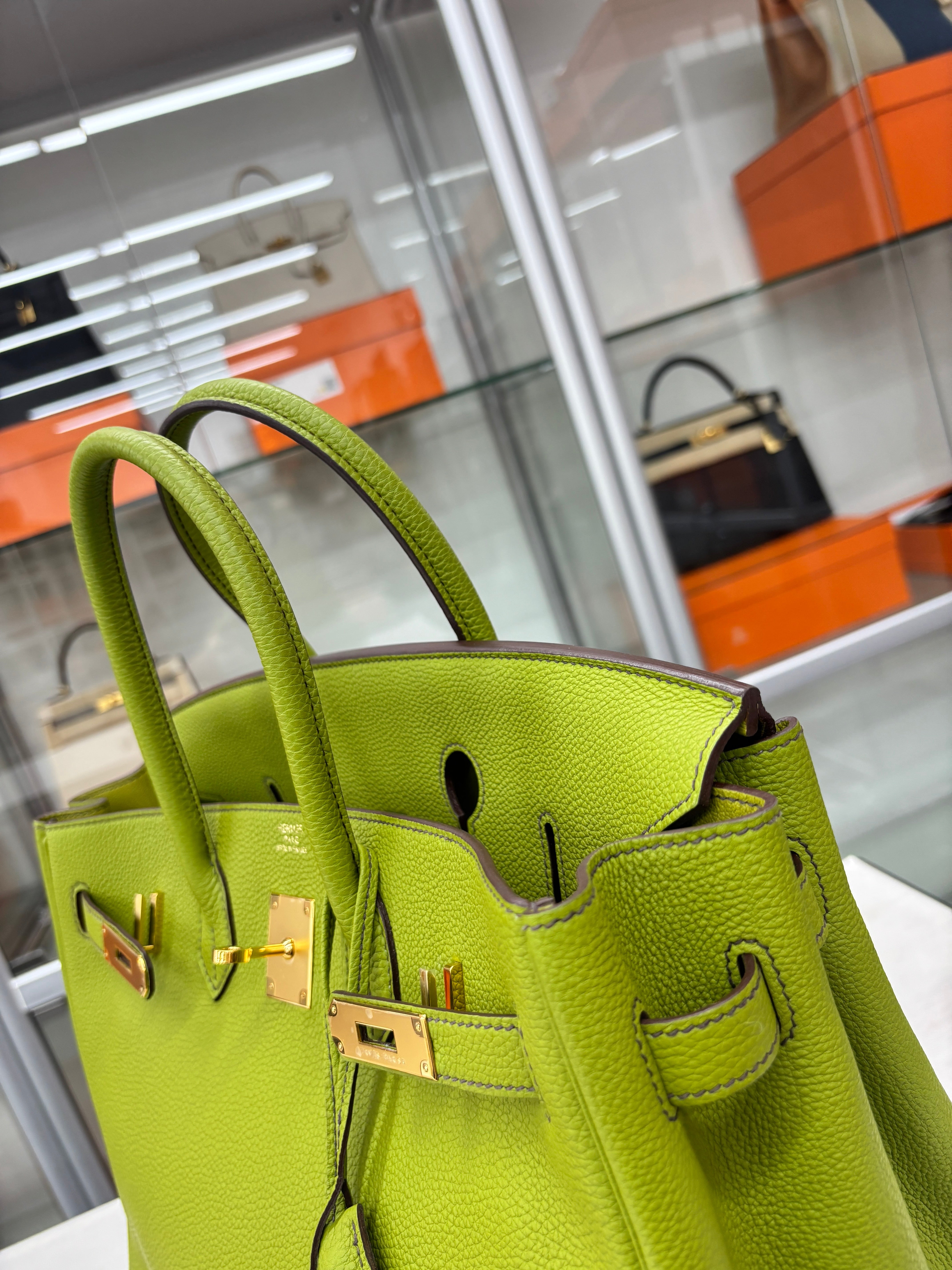 Hermès Birkin 35  Vert Anis Togo GHW