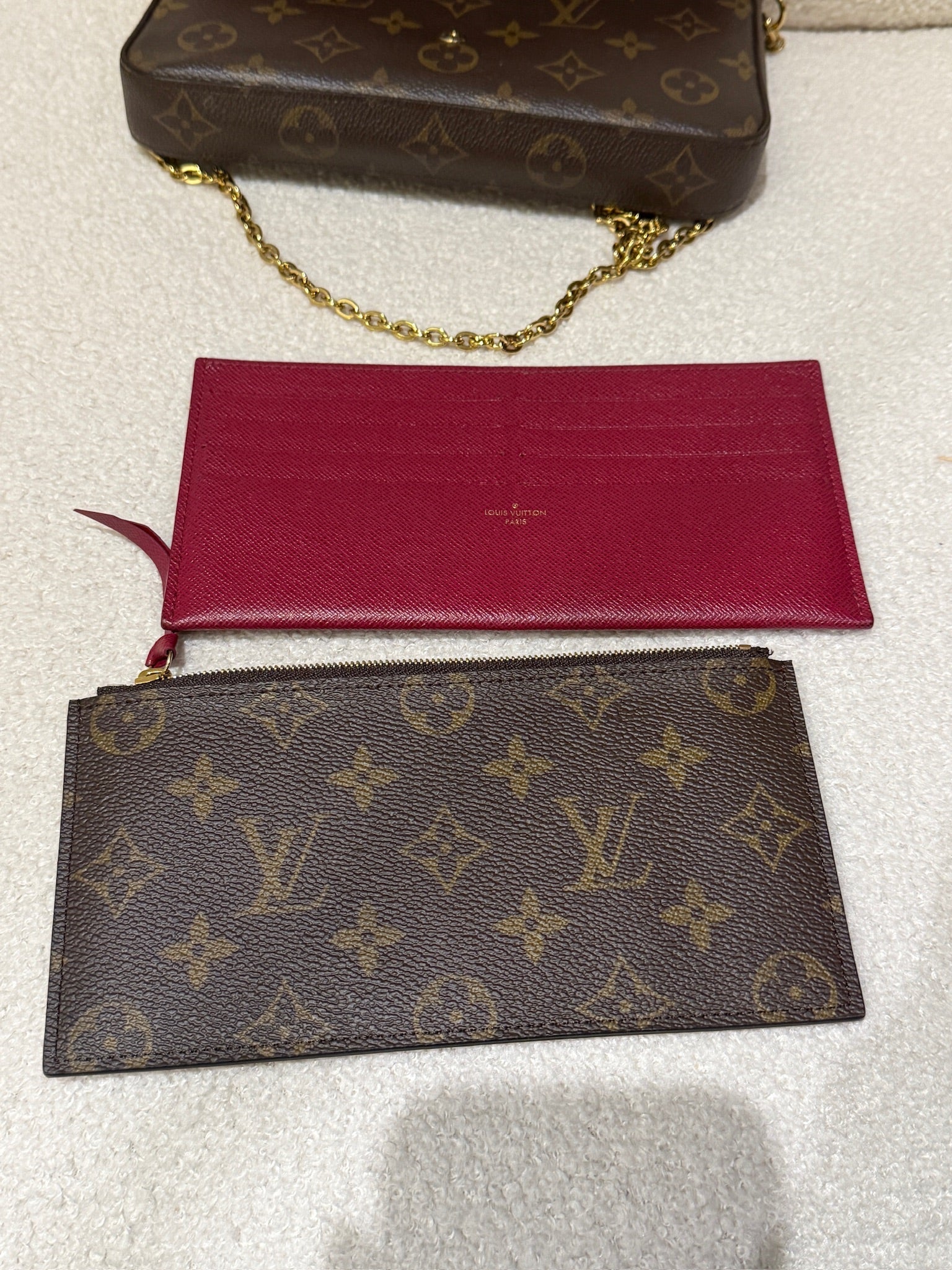 Louis Vuitton Pochette Felicie Monogram - Fuchsia