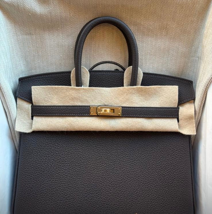 Hermes Birkin 25 Bai-Brun Togo k stamp