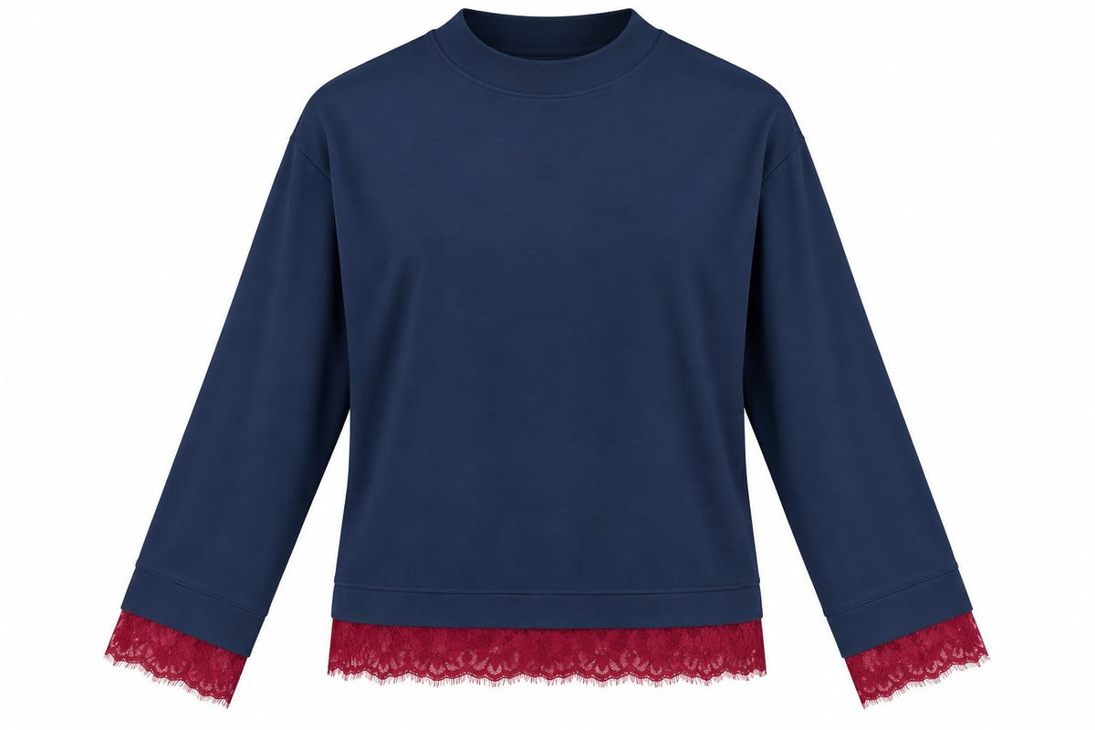 SHIRT MARCY COTTON PETROL AND BURGUNDY MCL13519