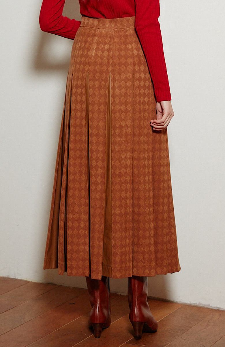 PLEATED MAXI SKIRT