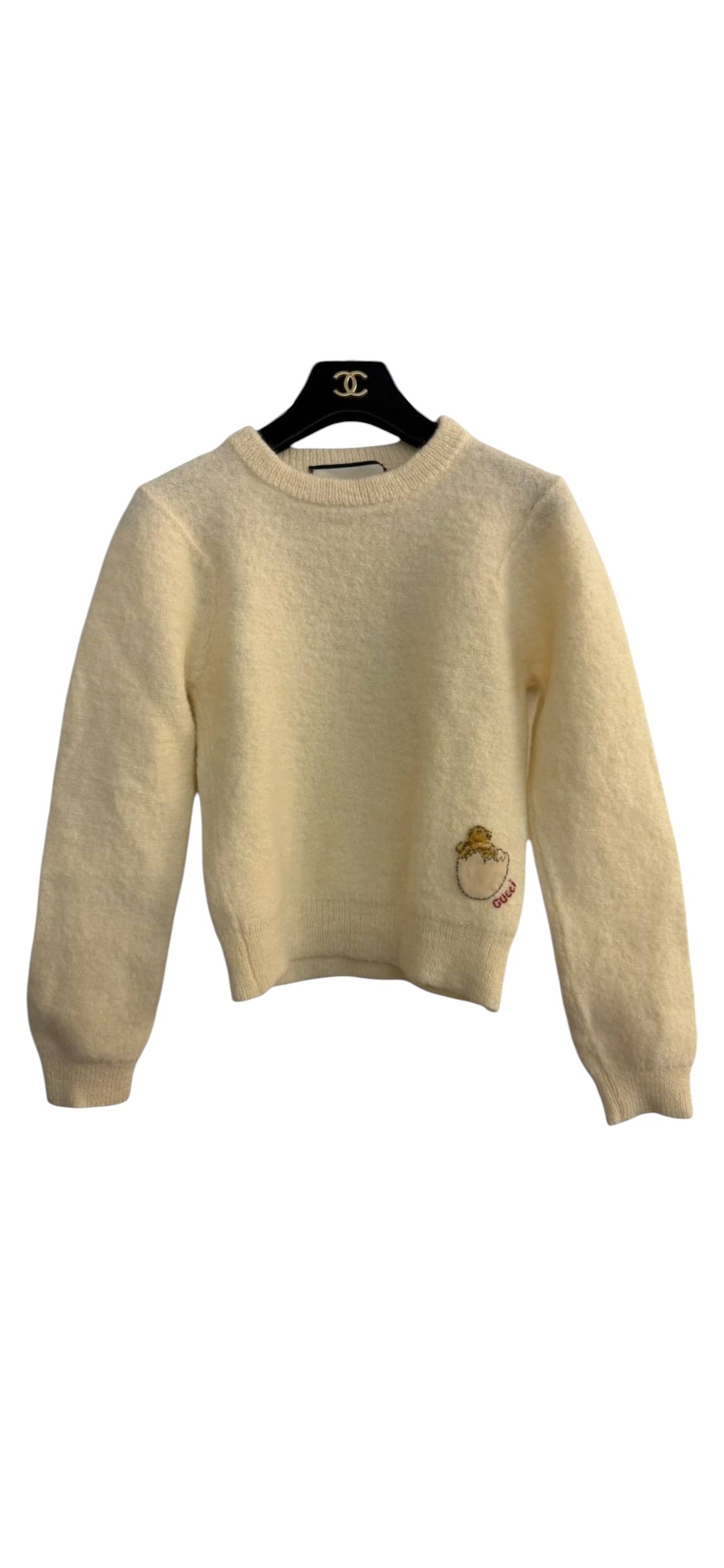Gucci Baby Chick Sweater Cream Sz S DLT8130