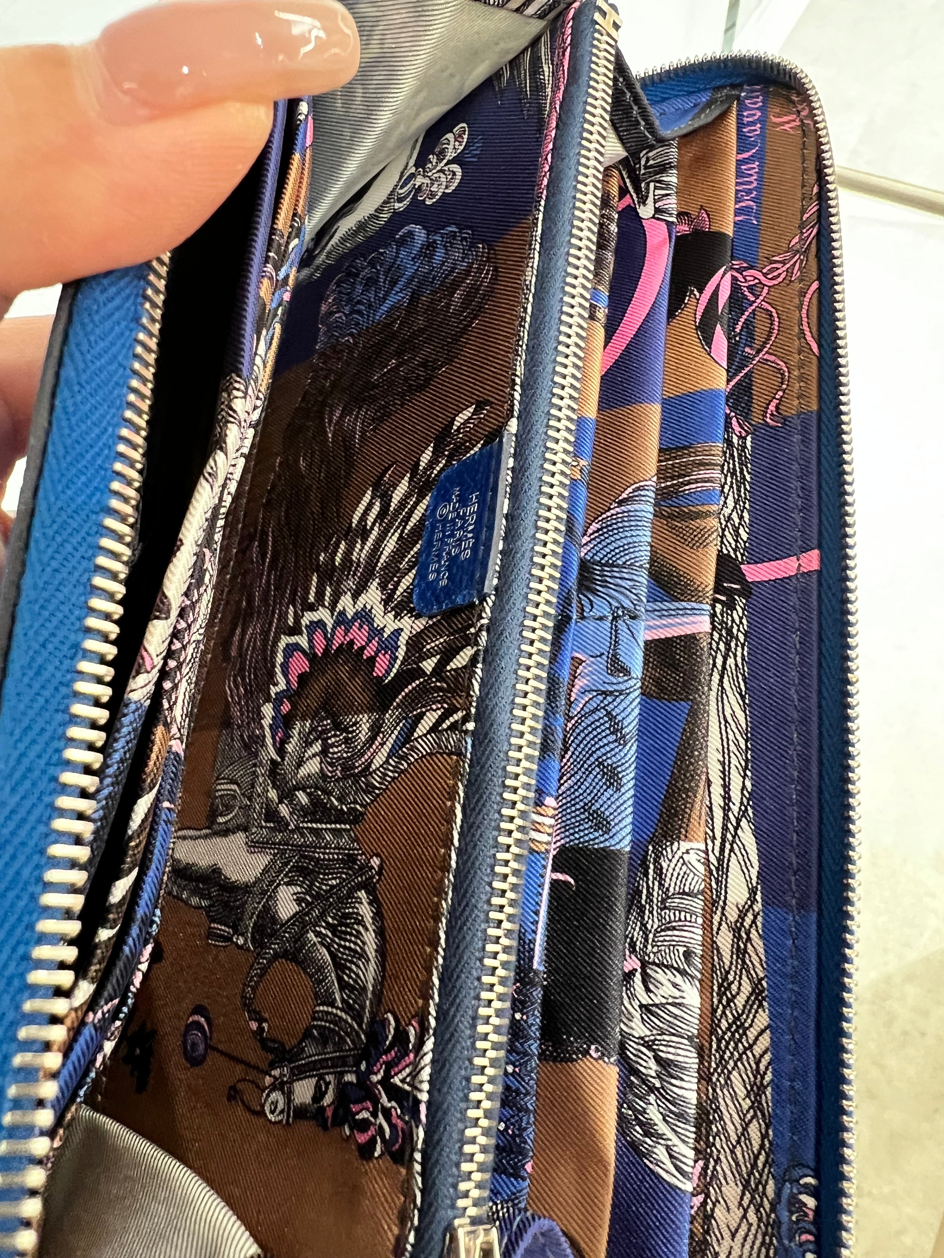 HERMES BLUE FRANCE EPSOM SILK IN CLASSIQUE WALLET SYC1967