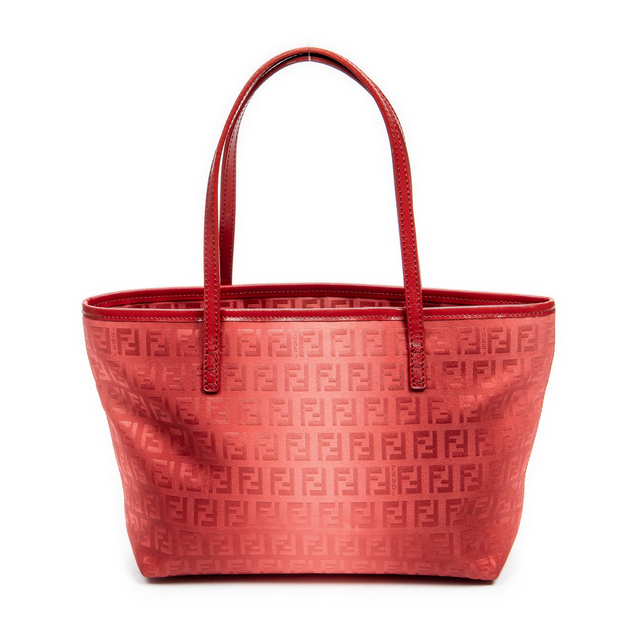 Fendi Mini Ombre Shopping Tote 0 Red Zucchino Canvas AAY5133