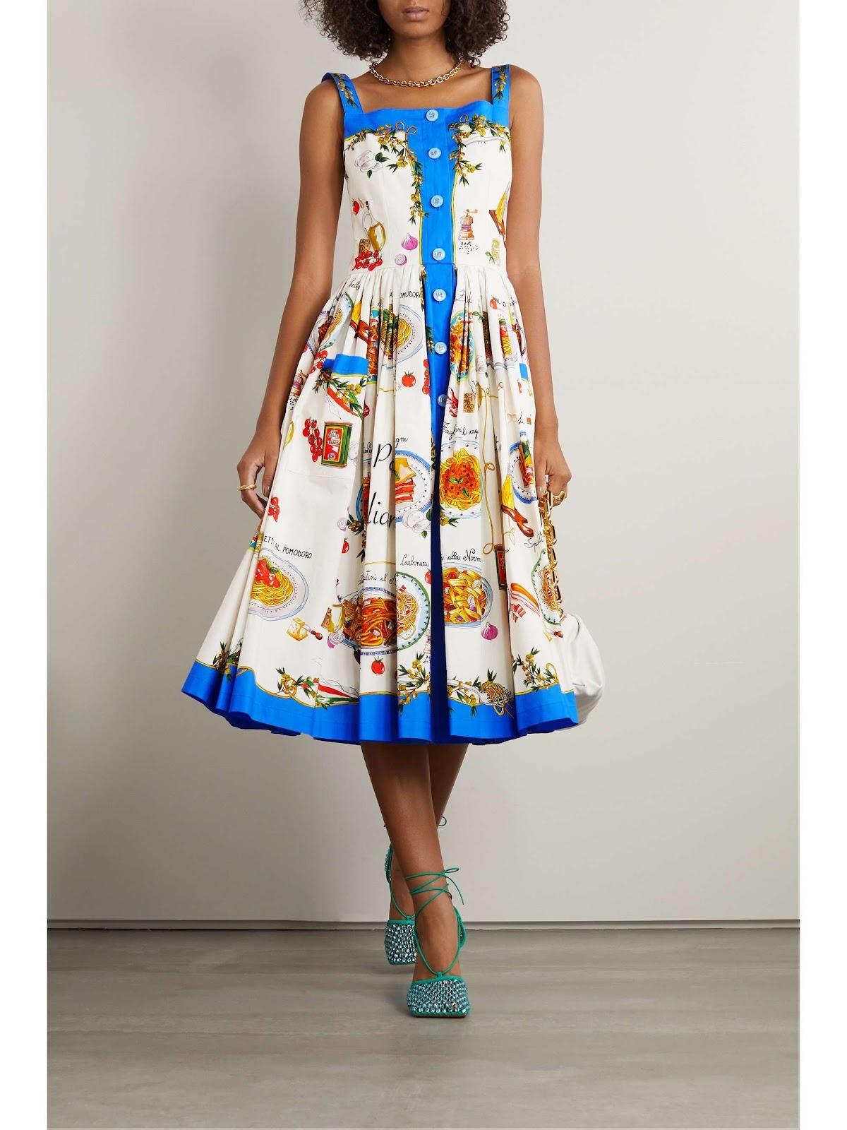 Dolce & Gabbana Dress Multicolour DG Pasta DG4055B