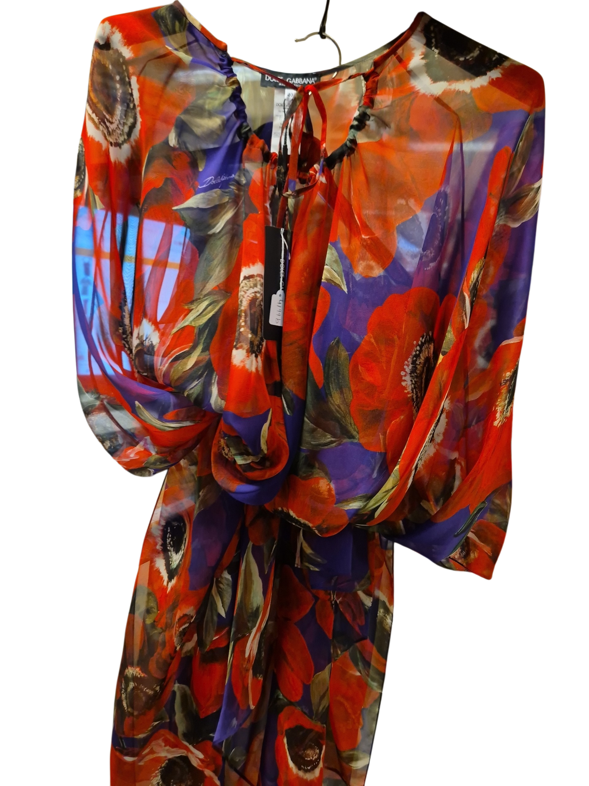 Dolce & Gabbana Dress purple And Red Floral Design DG4199B