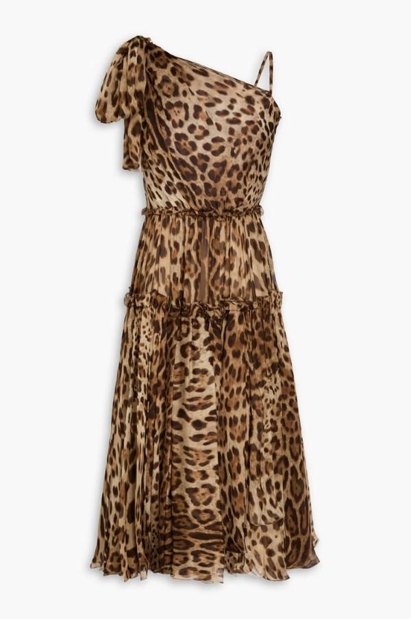 Dolce & Gabbana Dress Leopard Print Midi DG4036B