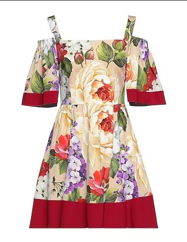 Dolce & Gabbana Dress fiori beige DG Flora Print DG4086B