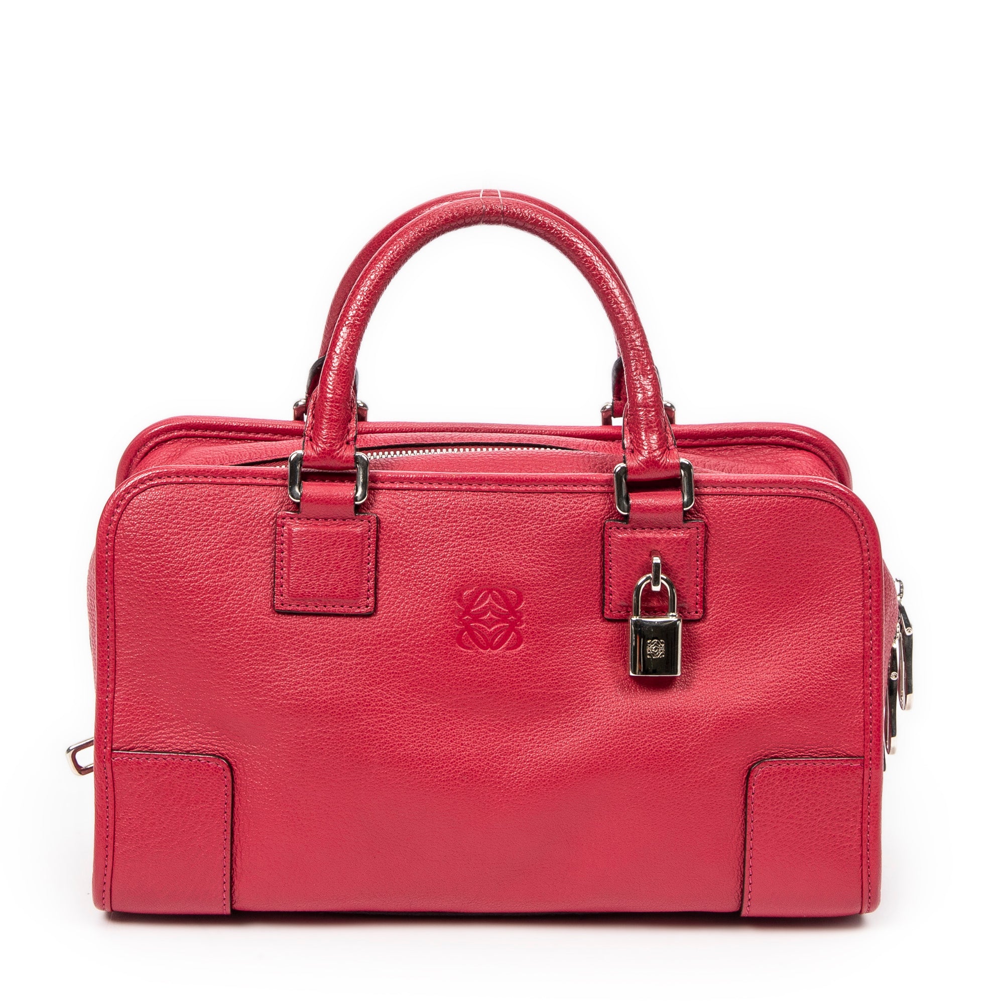 Loewe Amazona 28 Raspberry Pink Goatskin Leather ABA2086