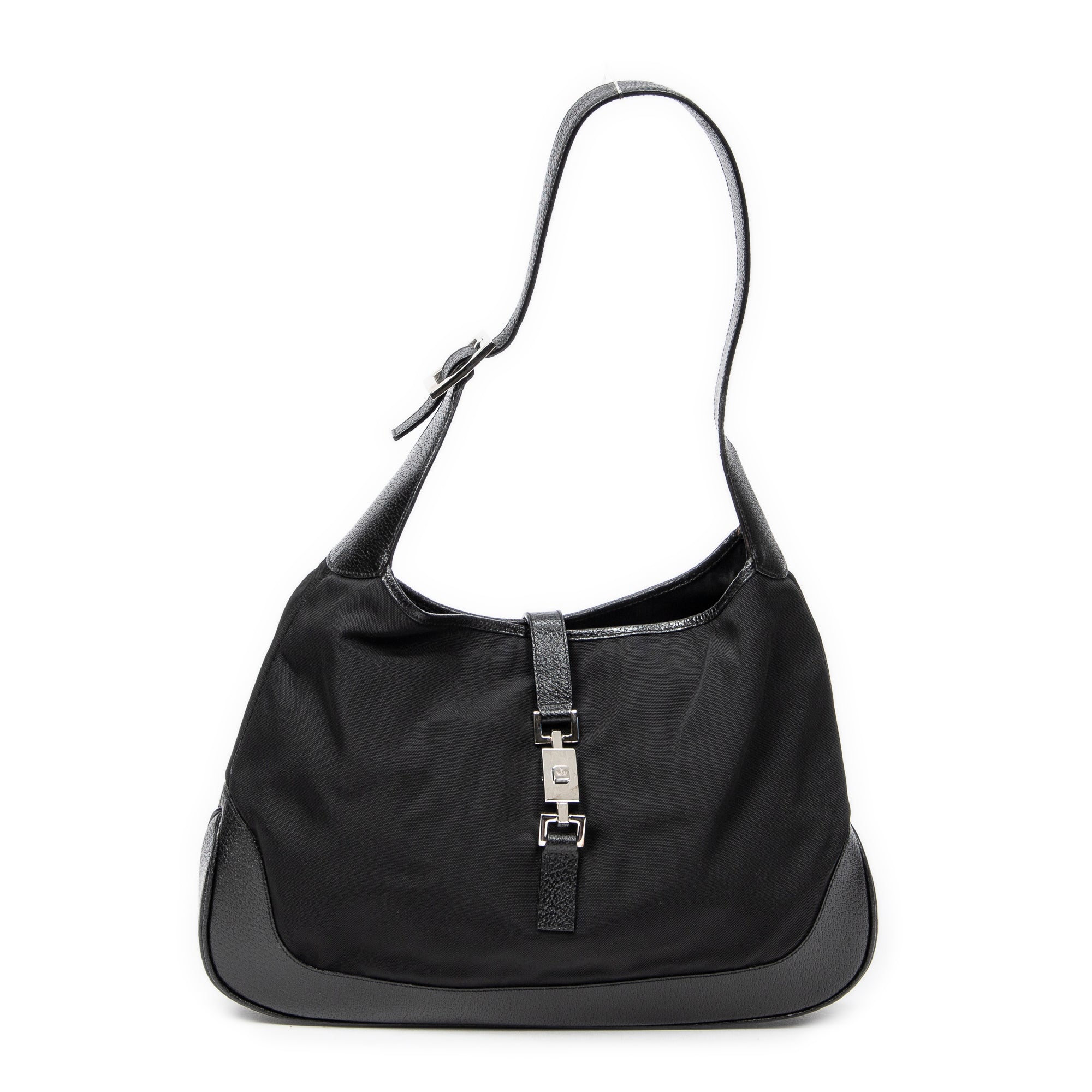 Gucci Large Jackie 0 Black Nylon Canvas ABC1317