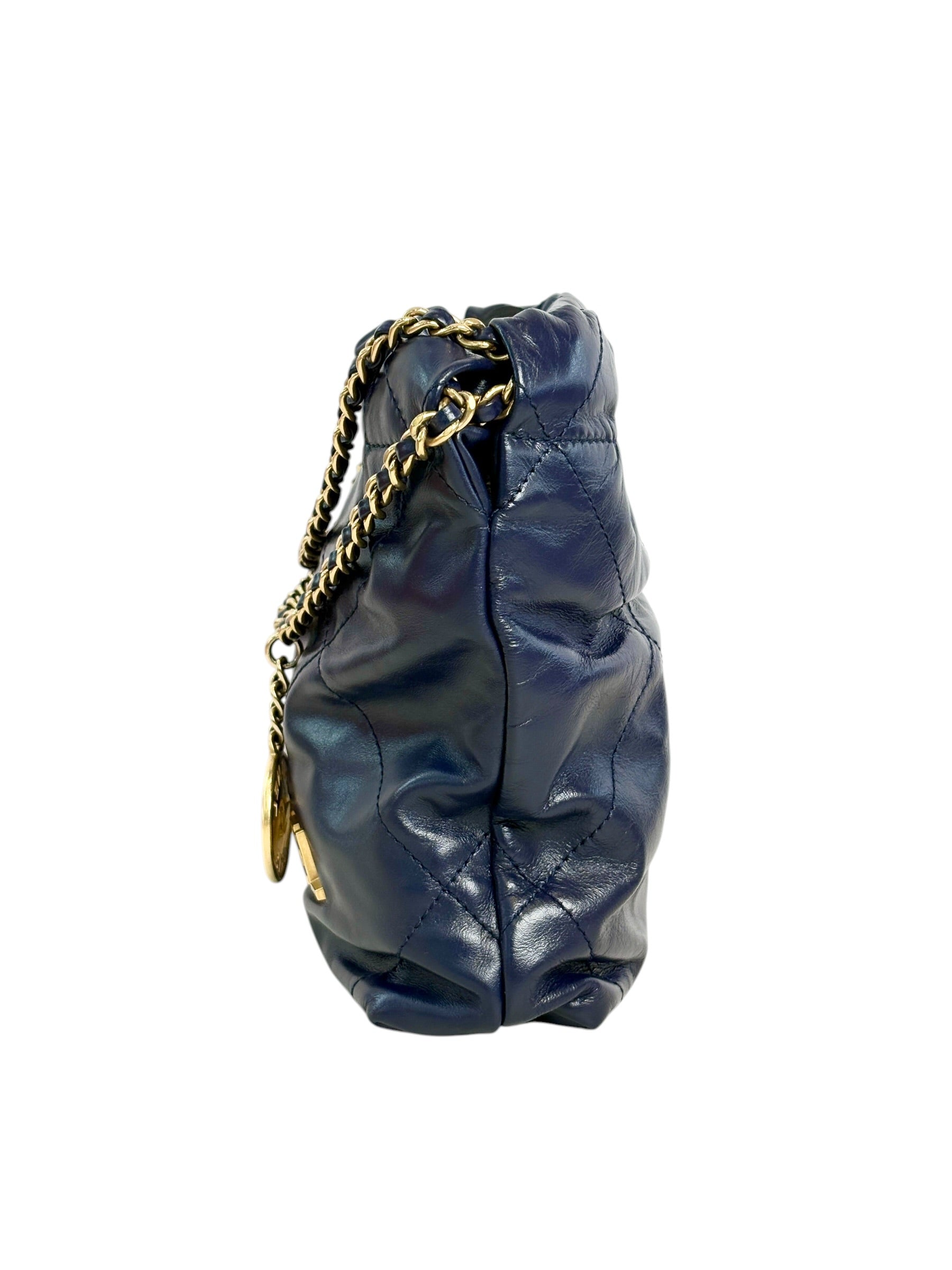 Chanel 22 Navy Mini Bag - Full Set