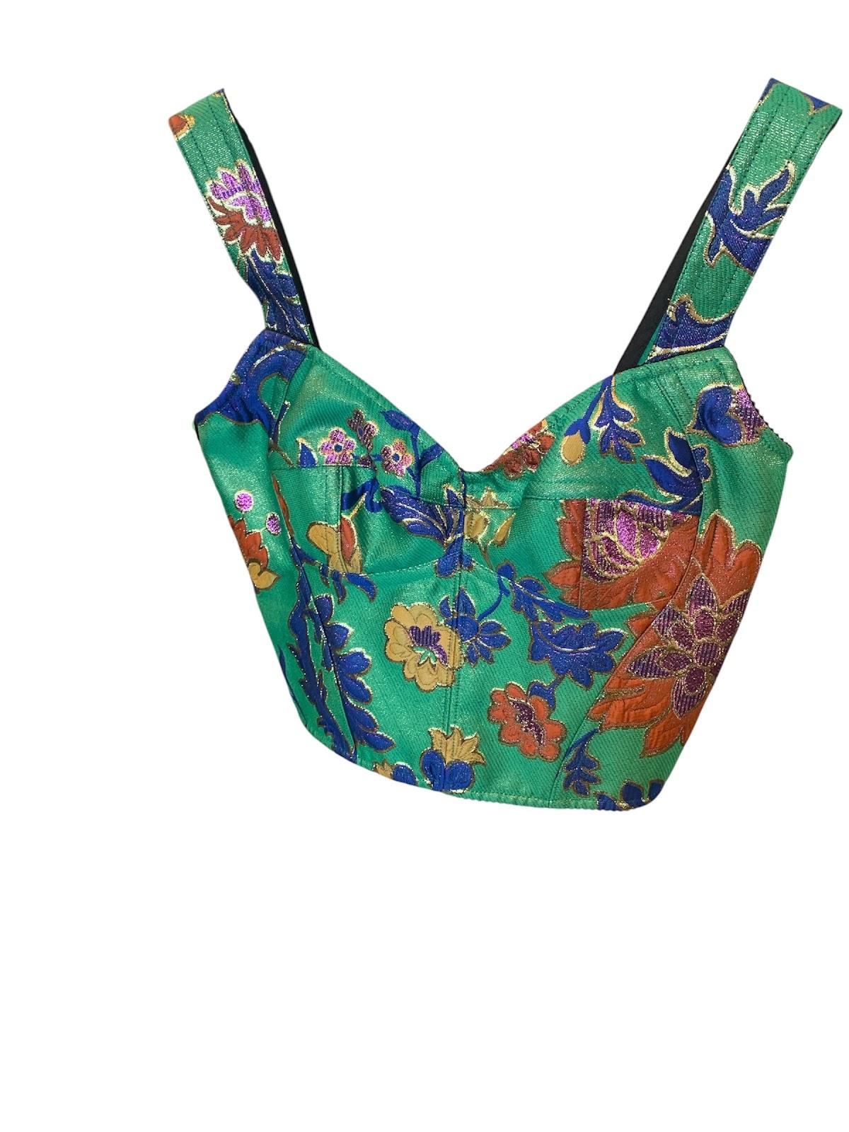Dolce & Gabbana Top Multicolour DG Flora pattern DG3232B