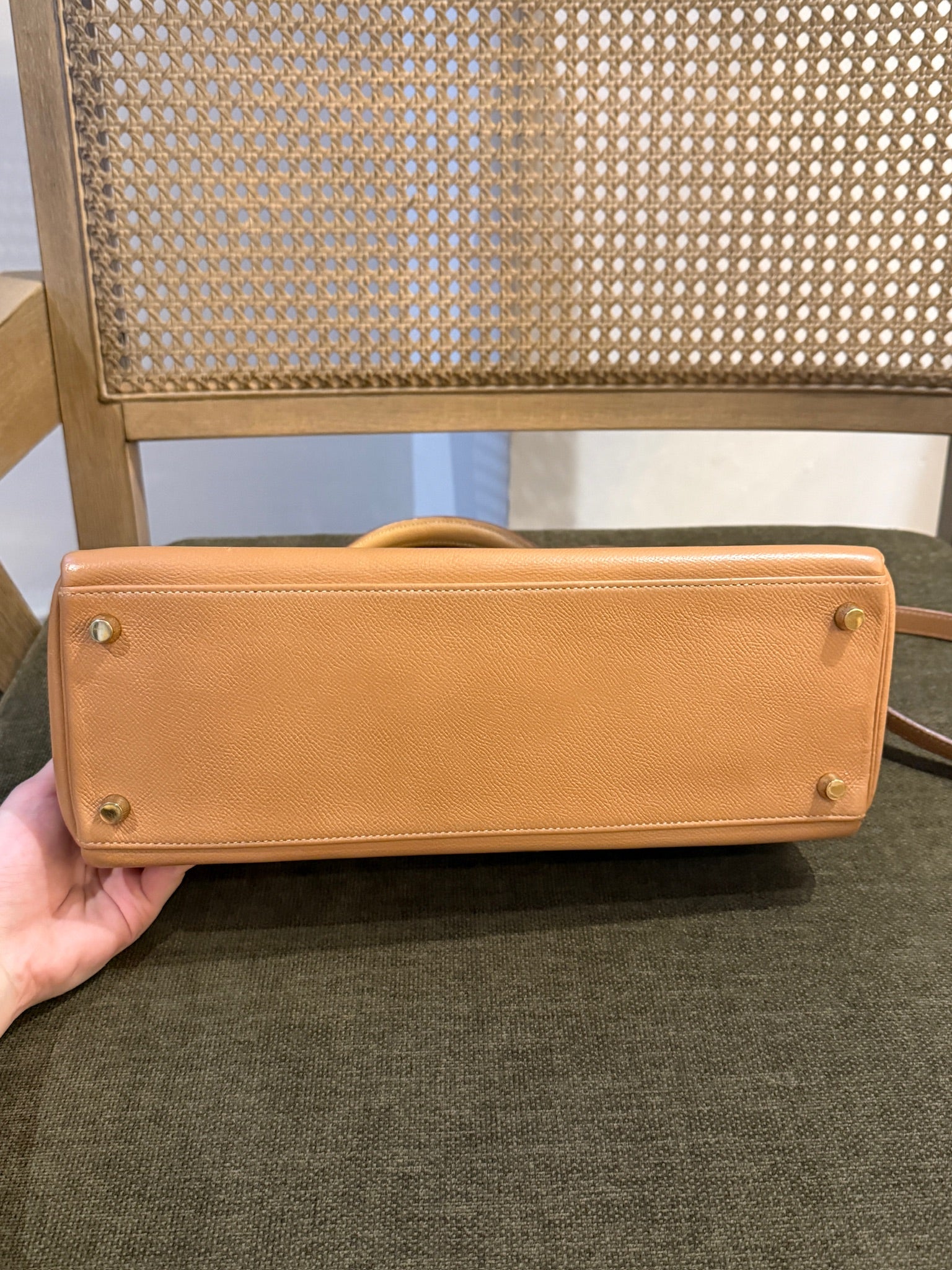 Hermès Kelly 32 – Caramel  epsom Leather – Vintage – With Strap – Gold Hardware