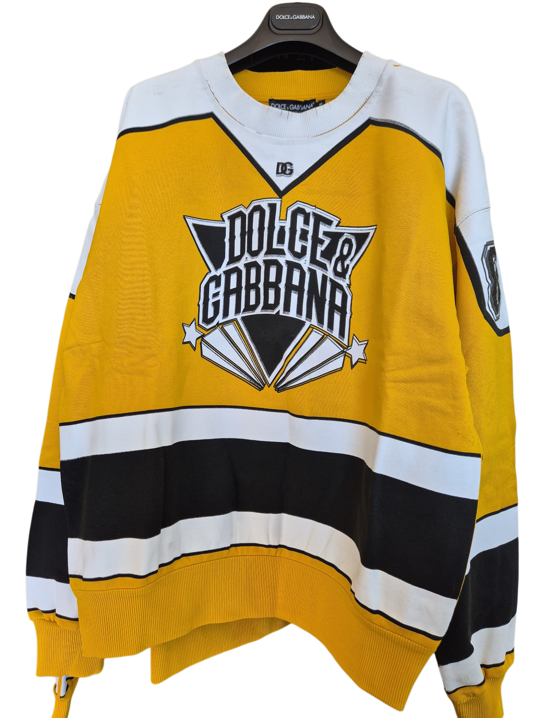 Dolce & Gabbana Sweater yellow White And Black DOLCE&GABBANA DG7324B