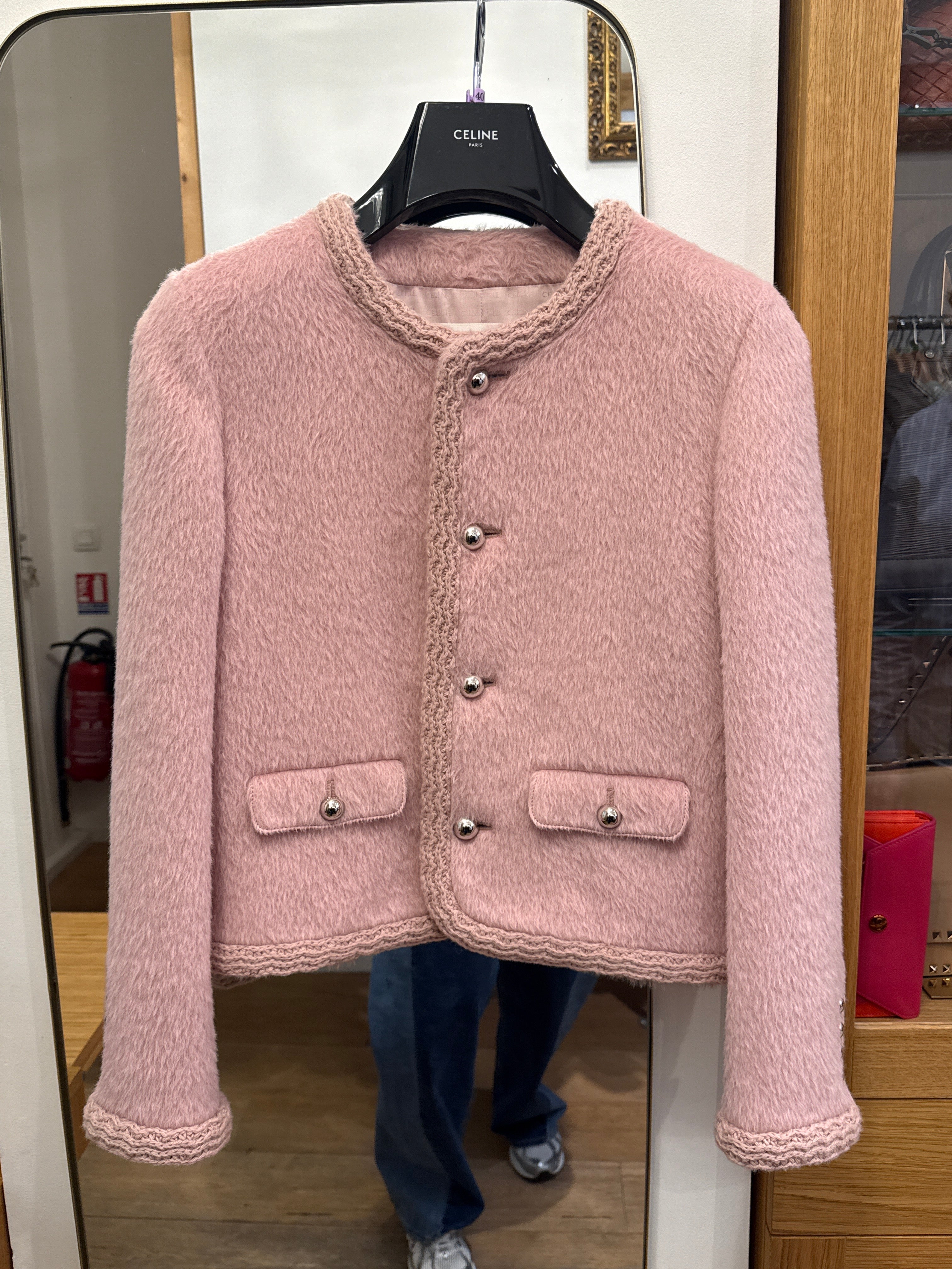 Celine Fluffy pink jacket AGC3626